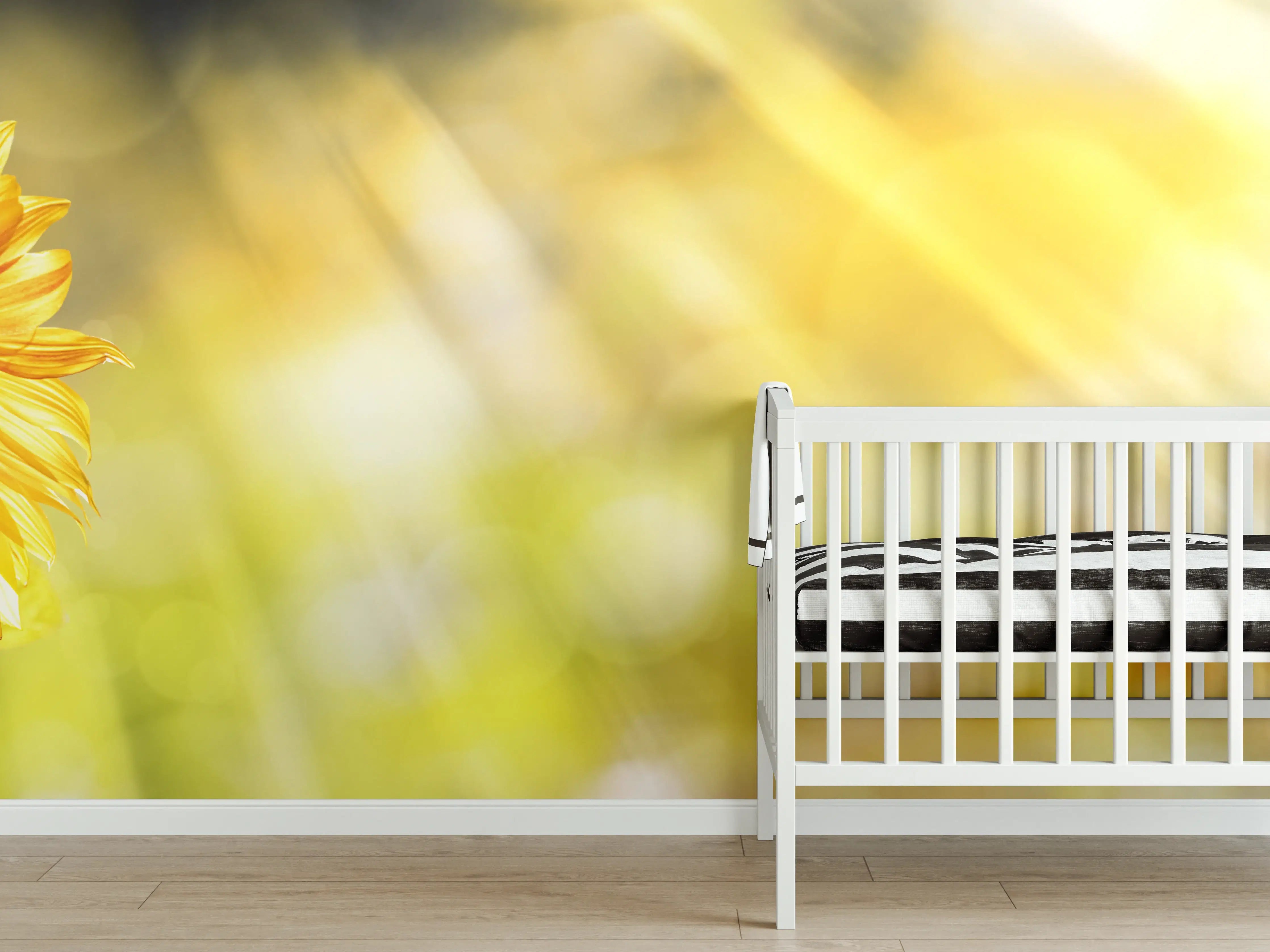 Babyzimmer Wandgestaltung - Sonnenblume