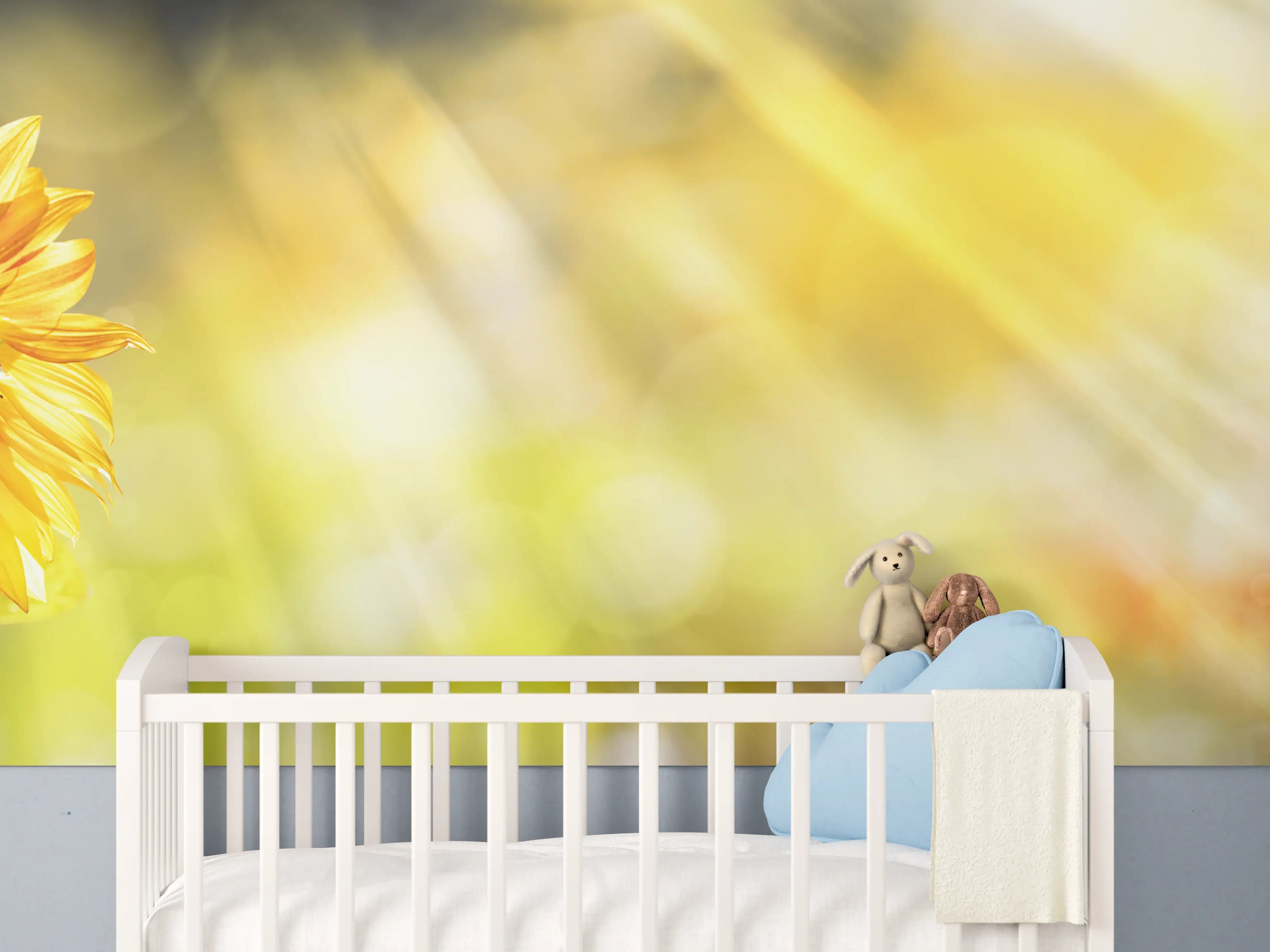 Babyzimmer Wandgestaltung - Sonnenblume