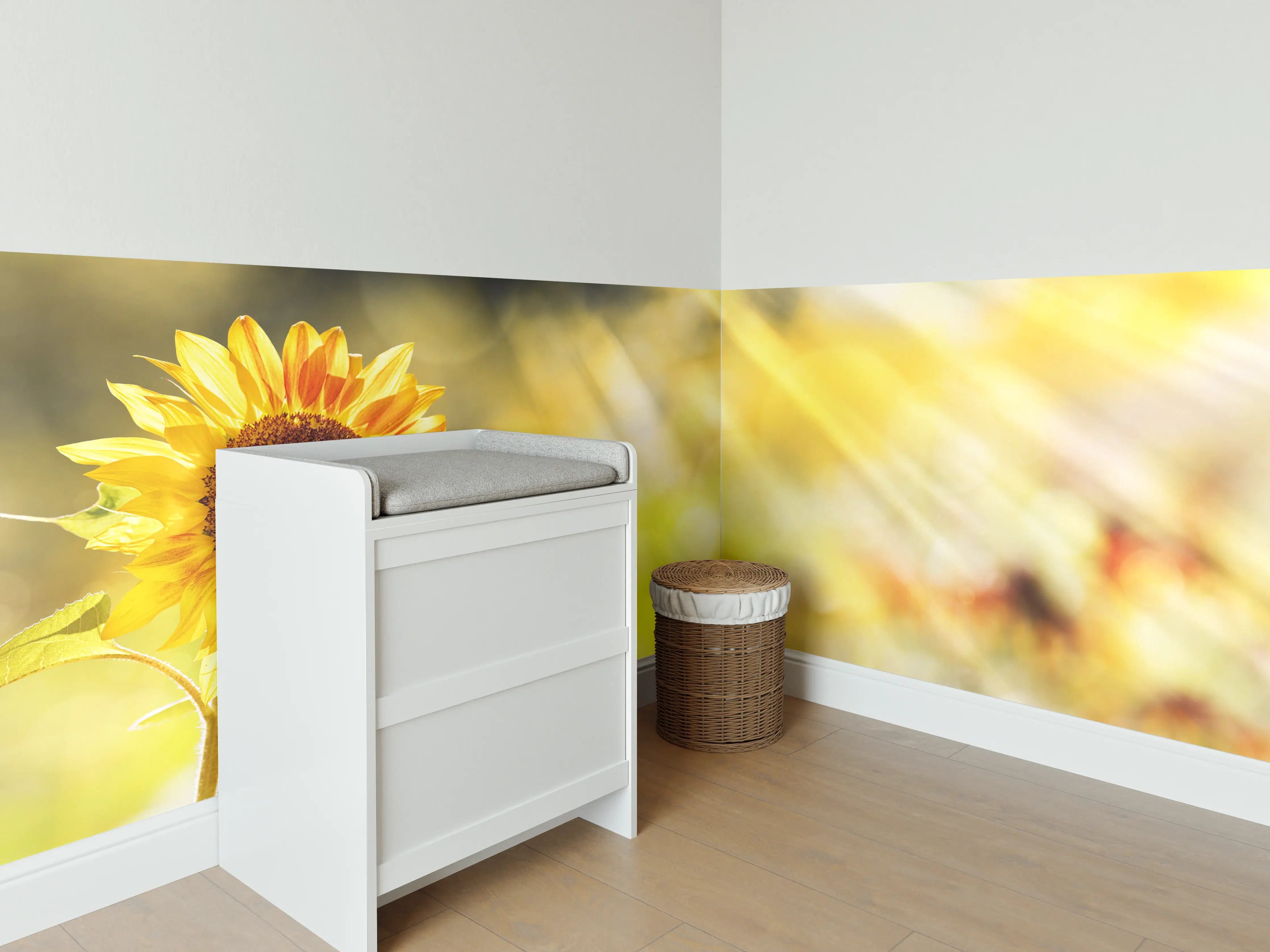 Babyzimmer Wandgestaltung - Sonnenblume
