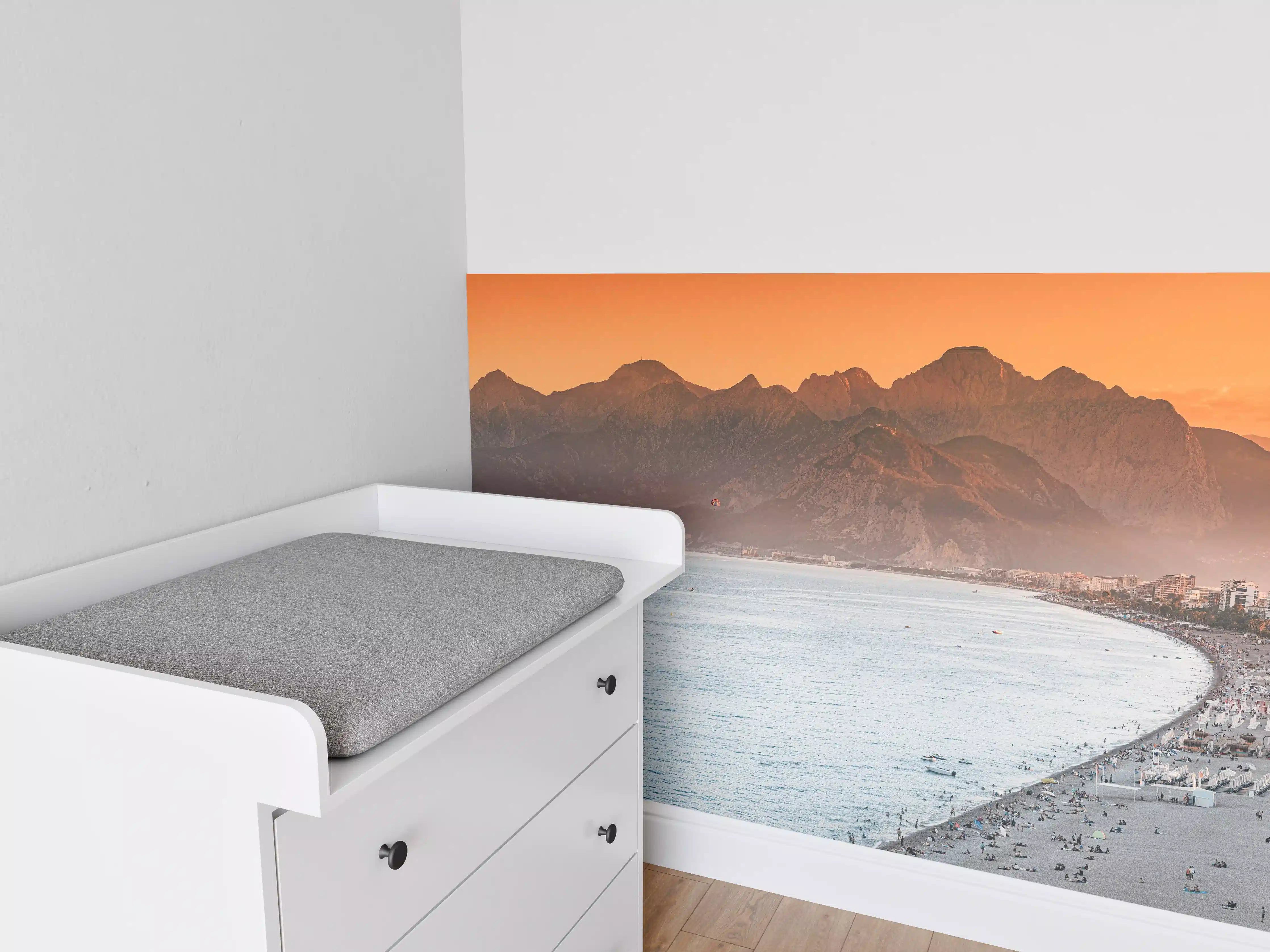 Babyzimmer Wandgestaltung - Sonnenuntergang Konyaalti Strand Türkei