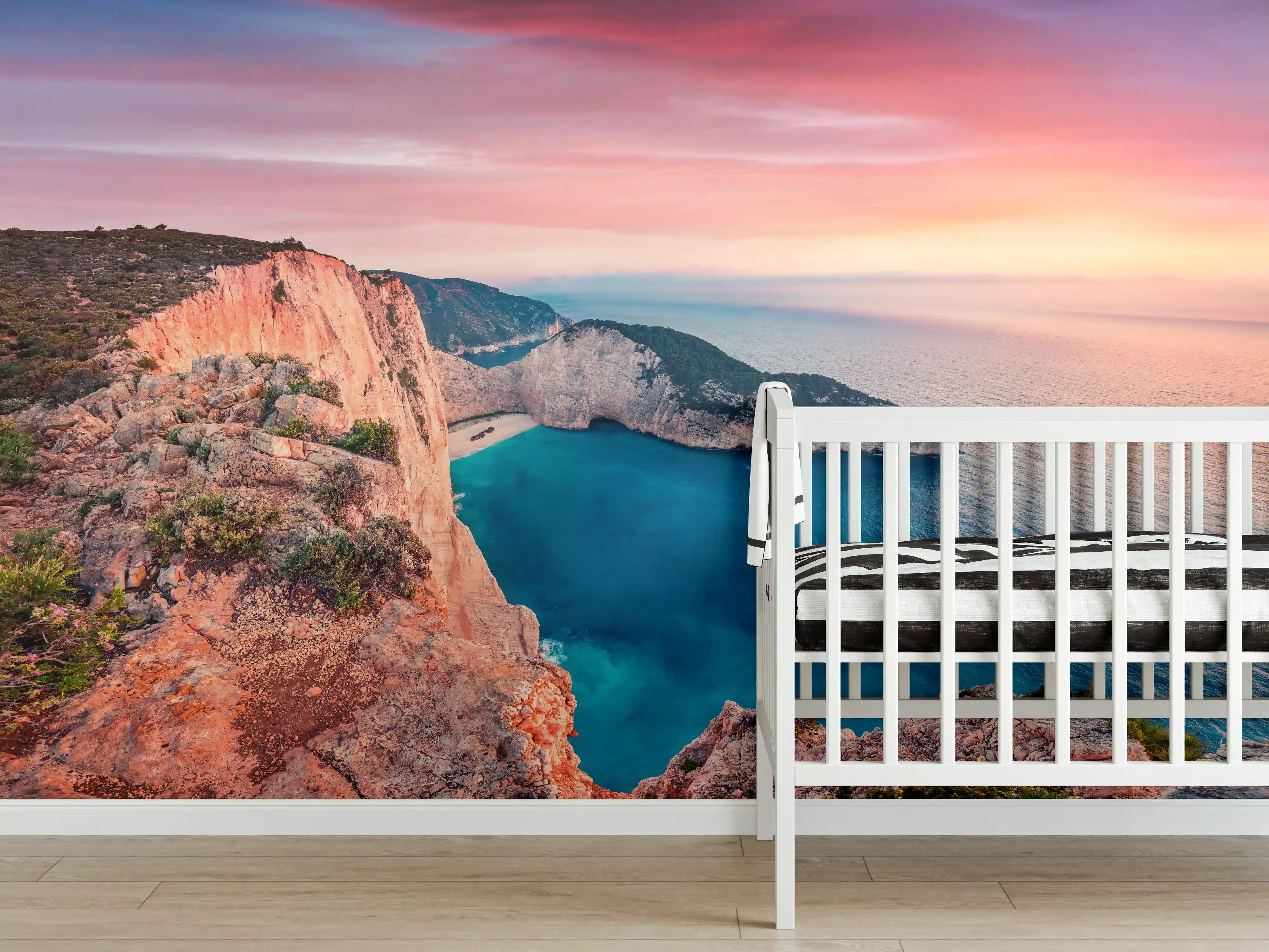 Babyzimmer Wandgestaltung - Sonnenuntergang am Shipwreck Beach