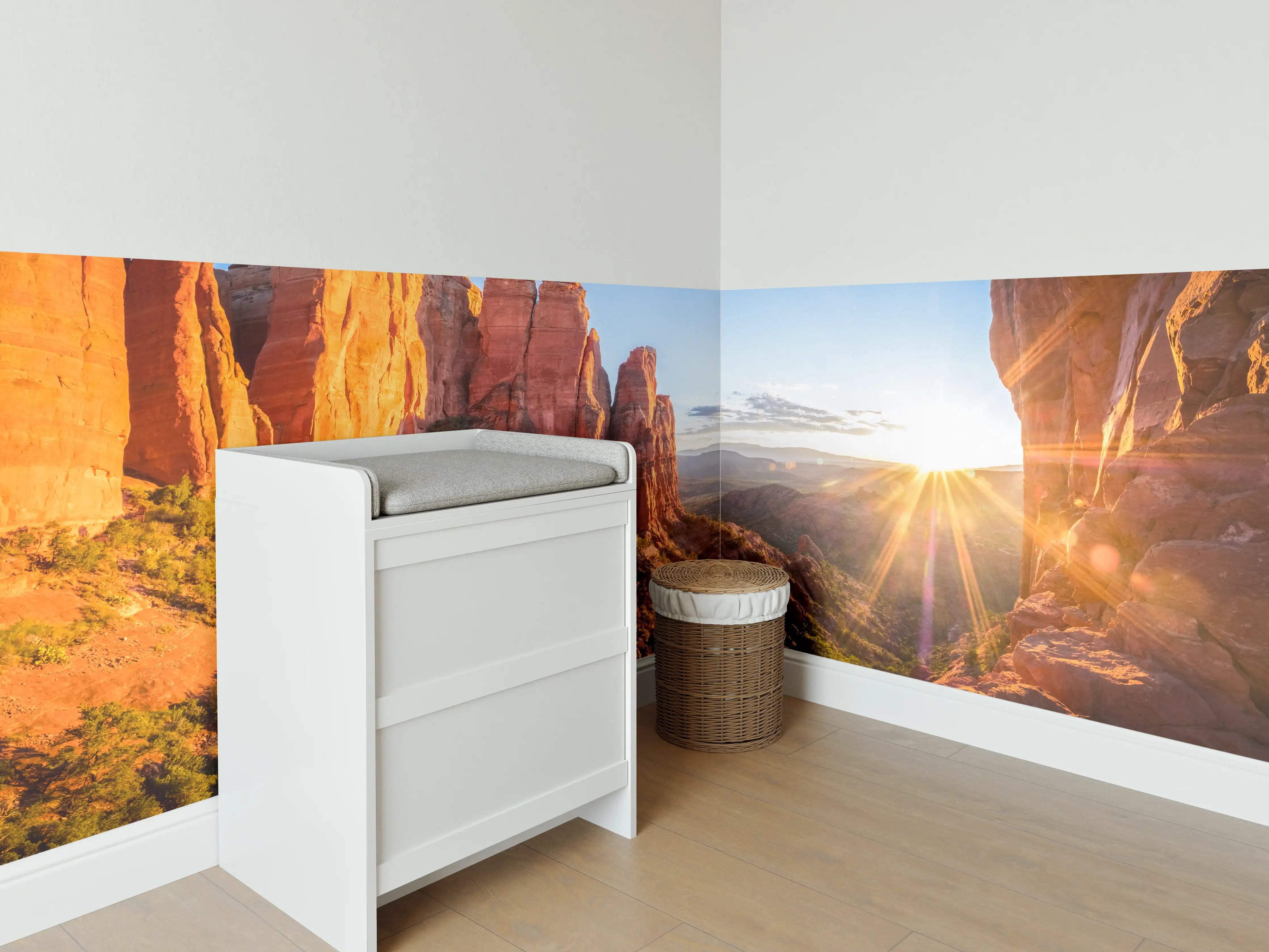 Babyzimmer Wandgestaltung - Sonnenuntergang in Sedona