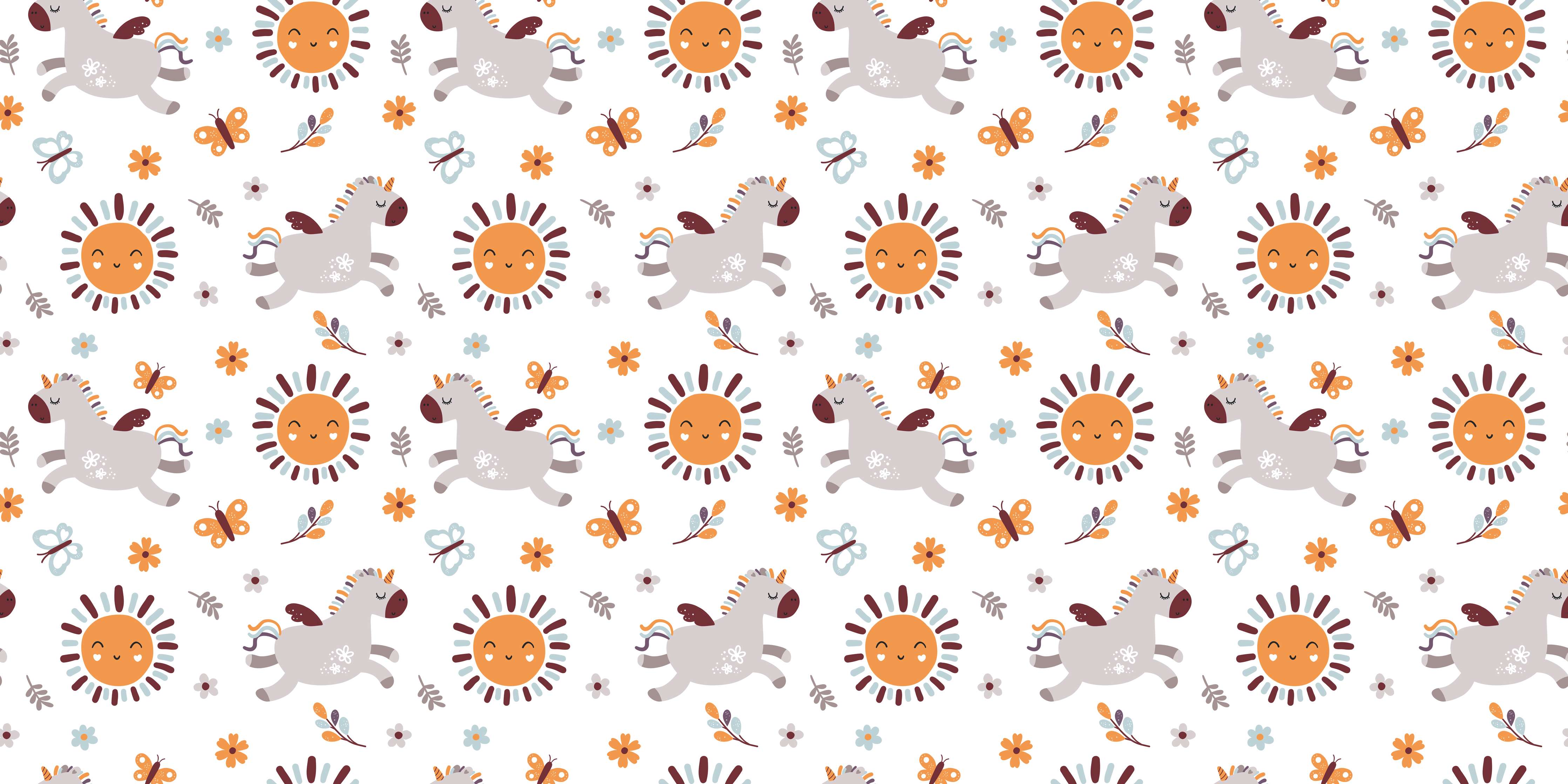 Babyzimmer Wandgestaltung-Sonnige Drachen und Blumen im Kinderzimmer