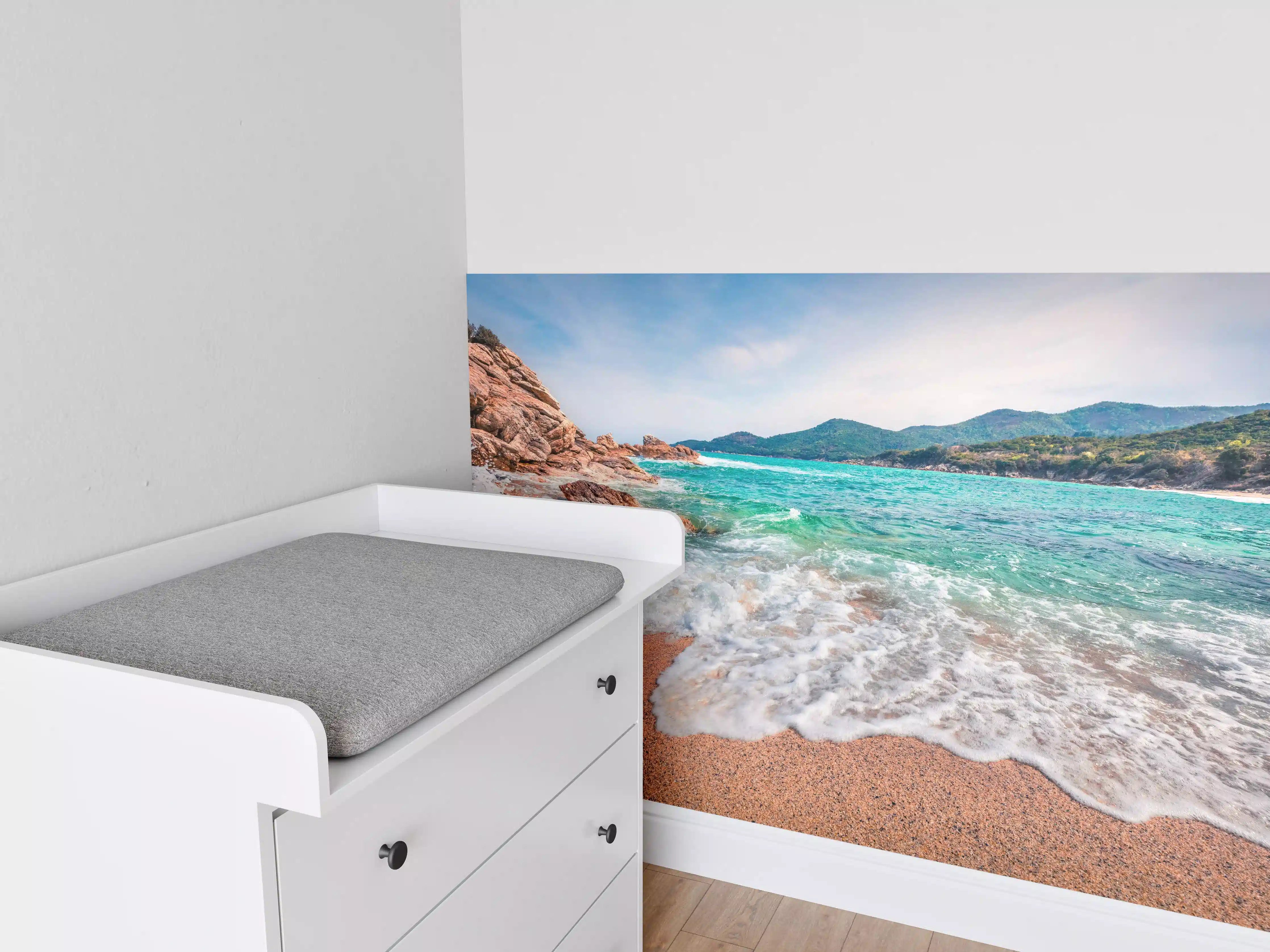 Babyzimmer Wandgestaltung - Sonnige Meereslandschaft in der Ägäis