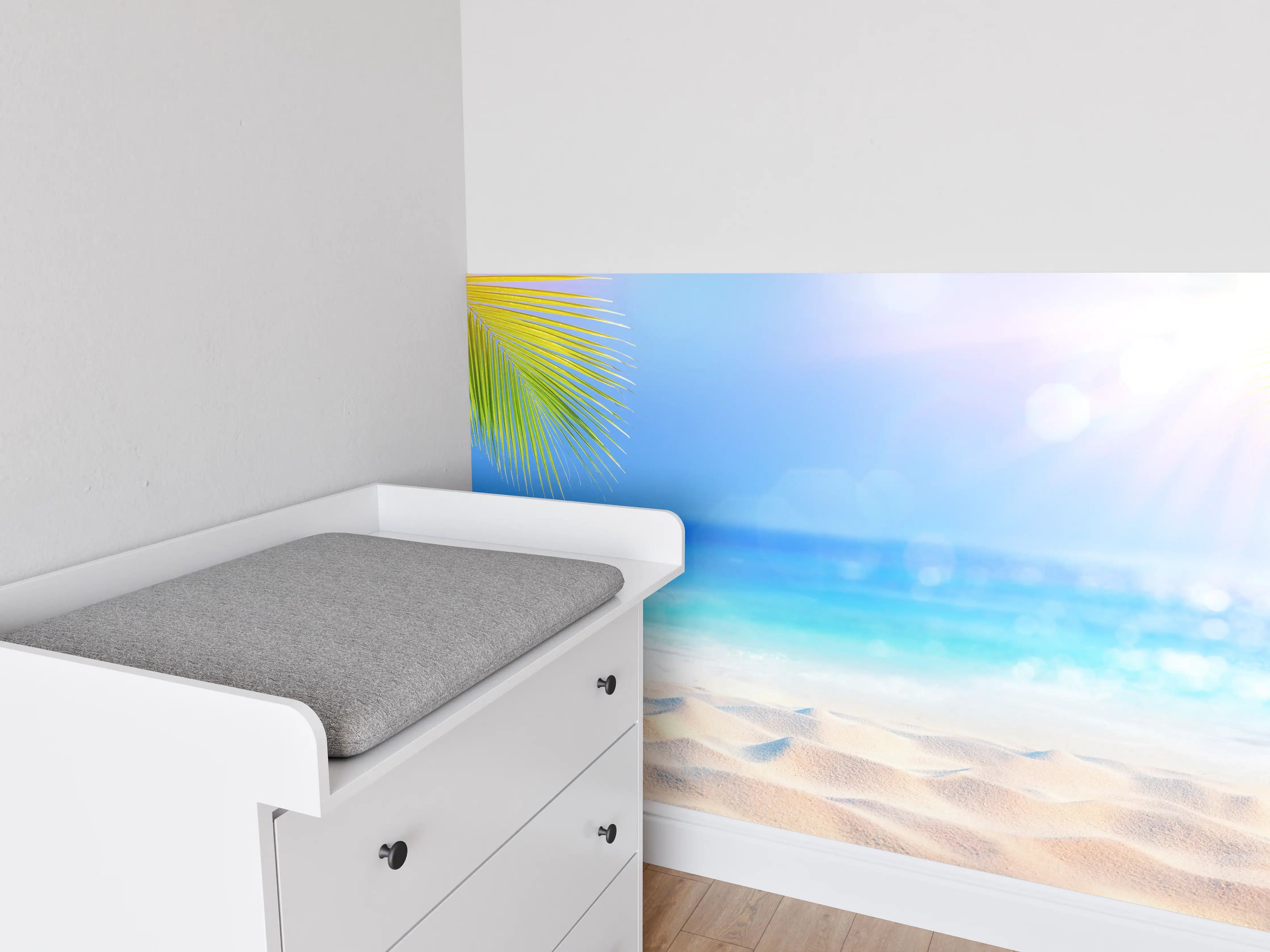 Babyzimmer Wandgestaltung - Sonniger tropischer Strand