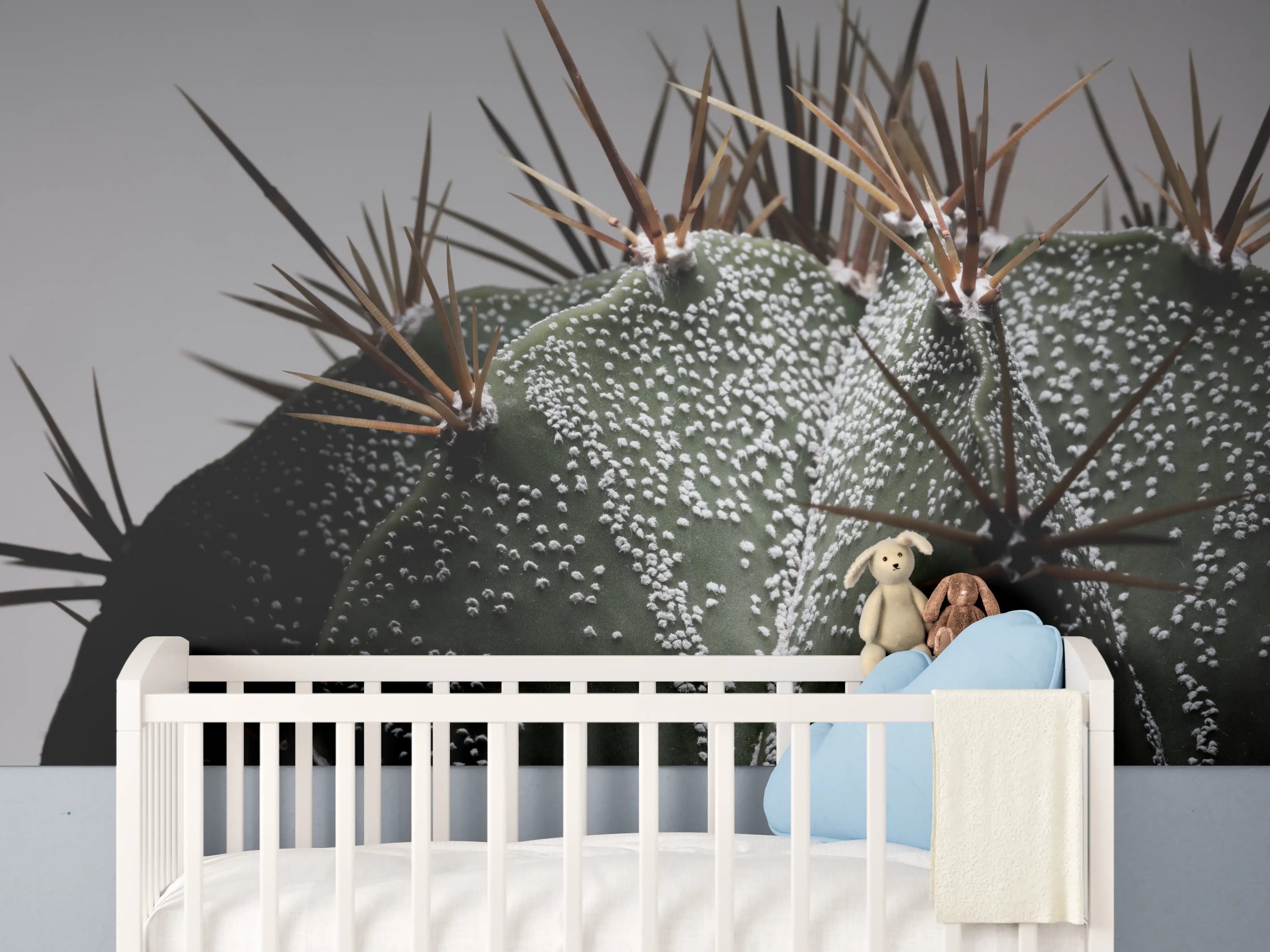 Babyzimmer Wandgestaltung - Stacheliger Sternenkaktus