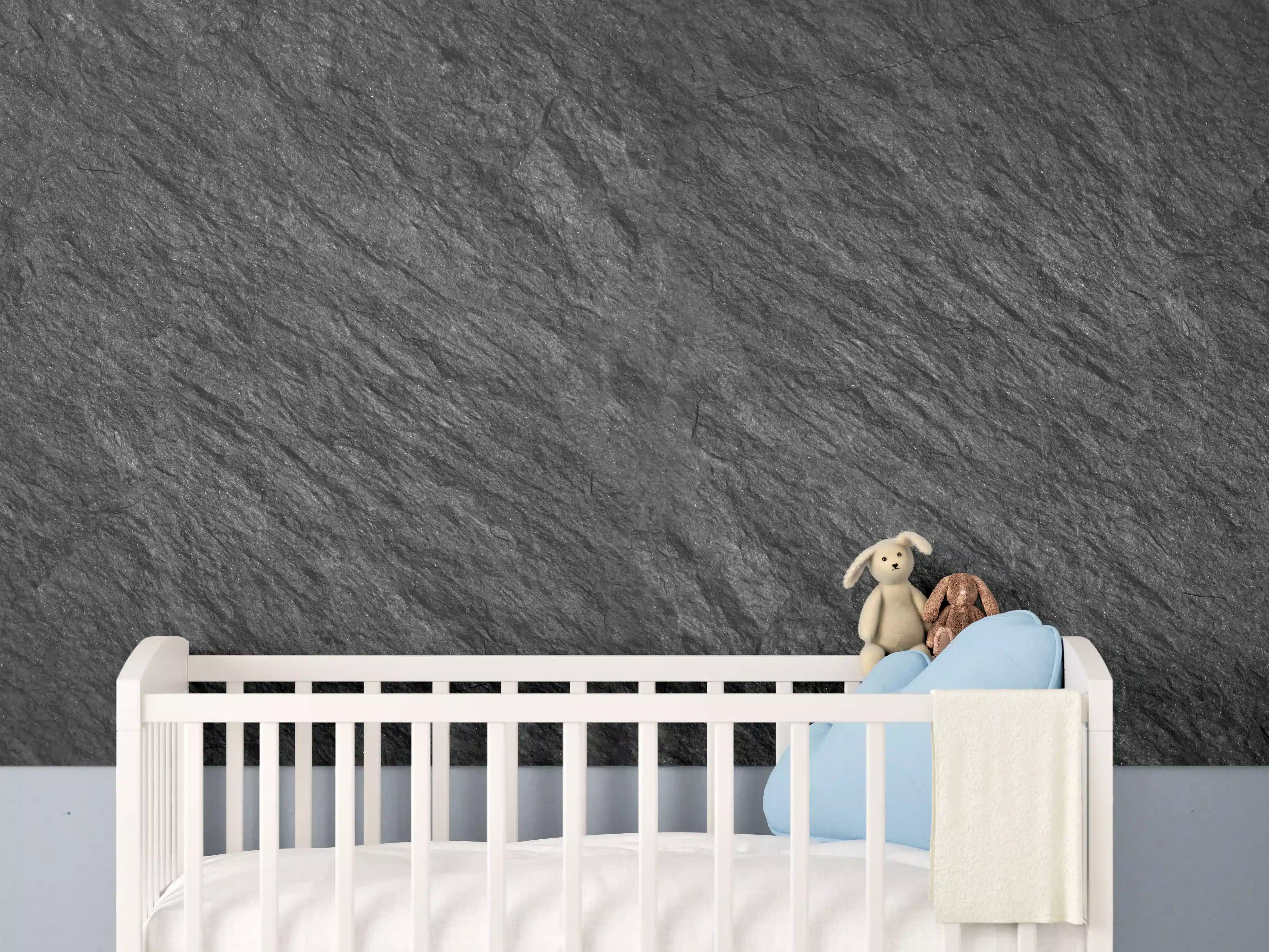 Babyzimmer Wandgestaltung - Steintextur mit Rissen