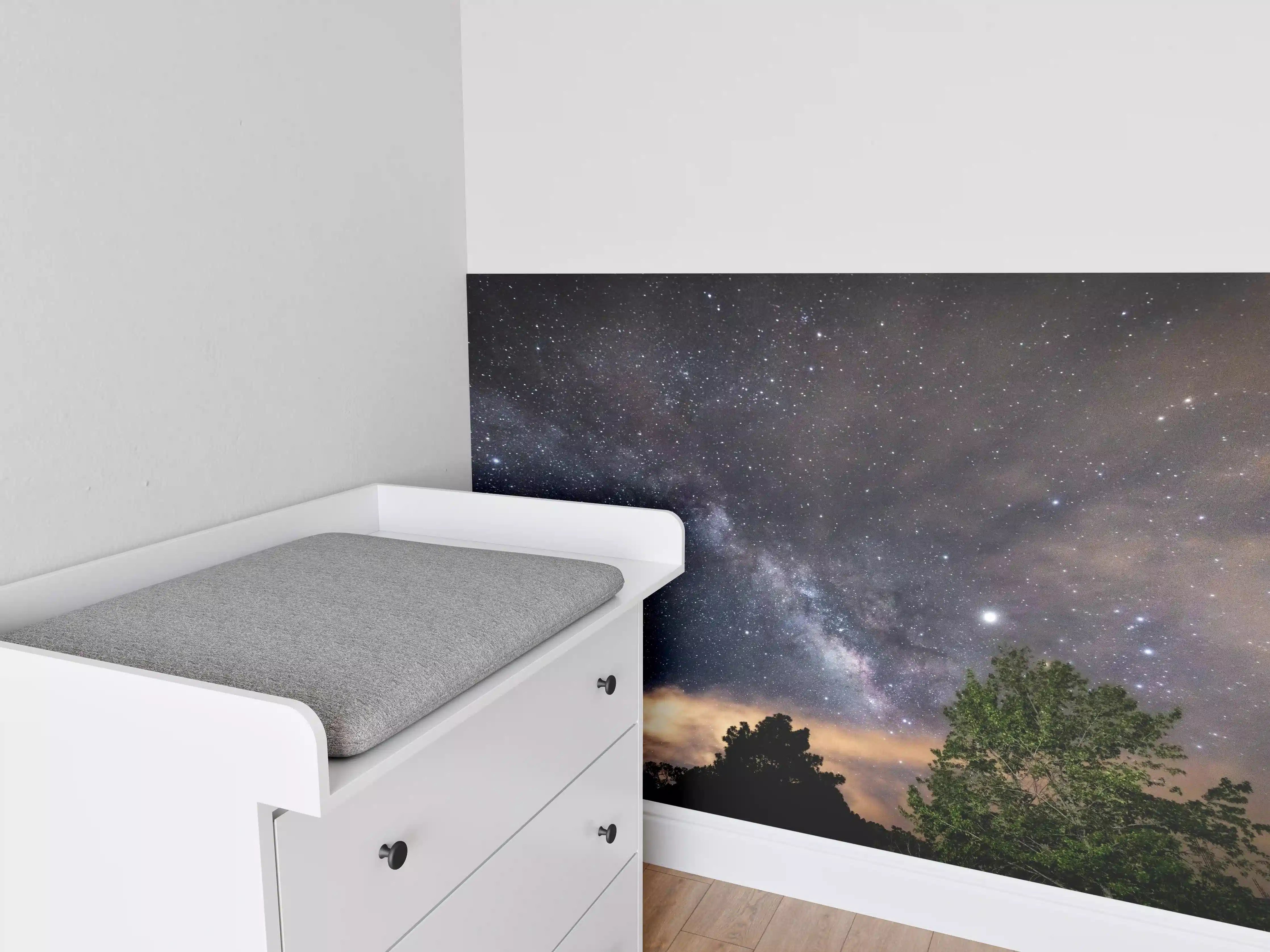 Babyzimmer Wandgestaltung - Sterne im Himmel bei Nacht