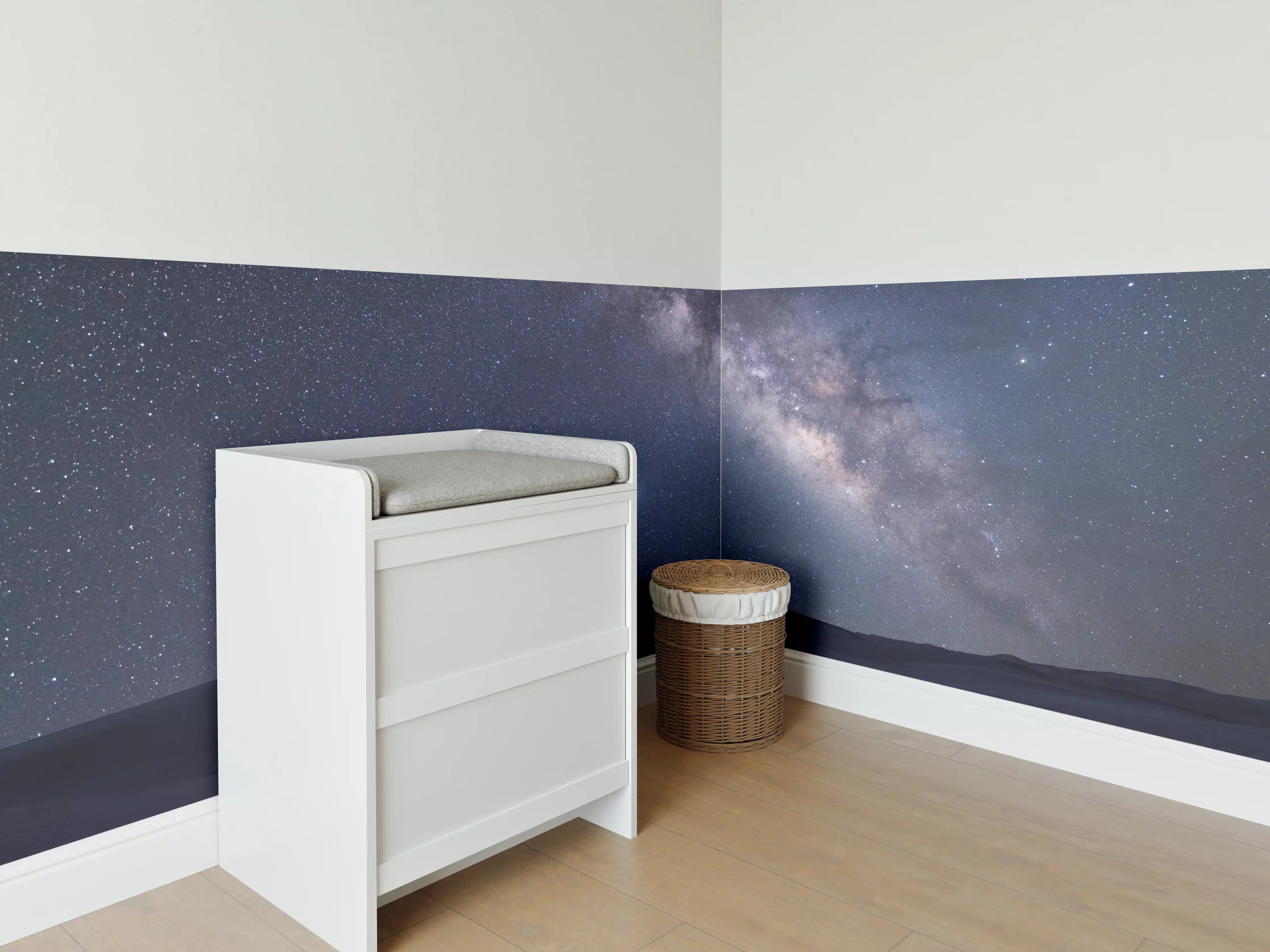 Babyzimmer Wandgestaltung - Sternenklarer Nachthimmel