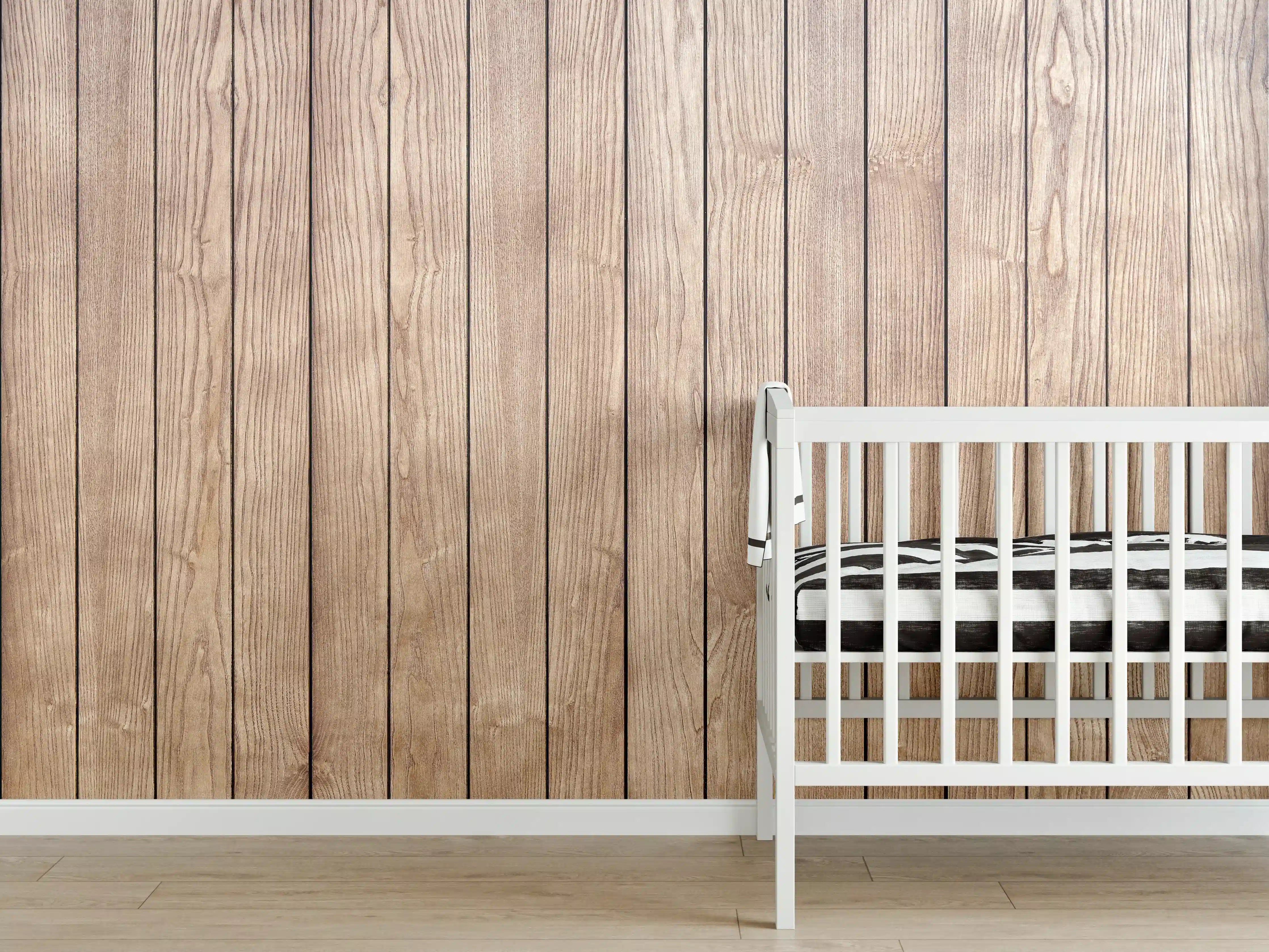 Babyzimmer Wandgestaltung - Stilvolle Eschenholzdielen