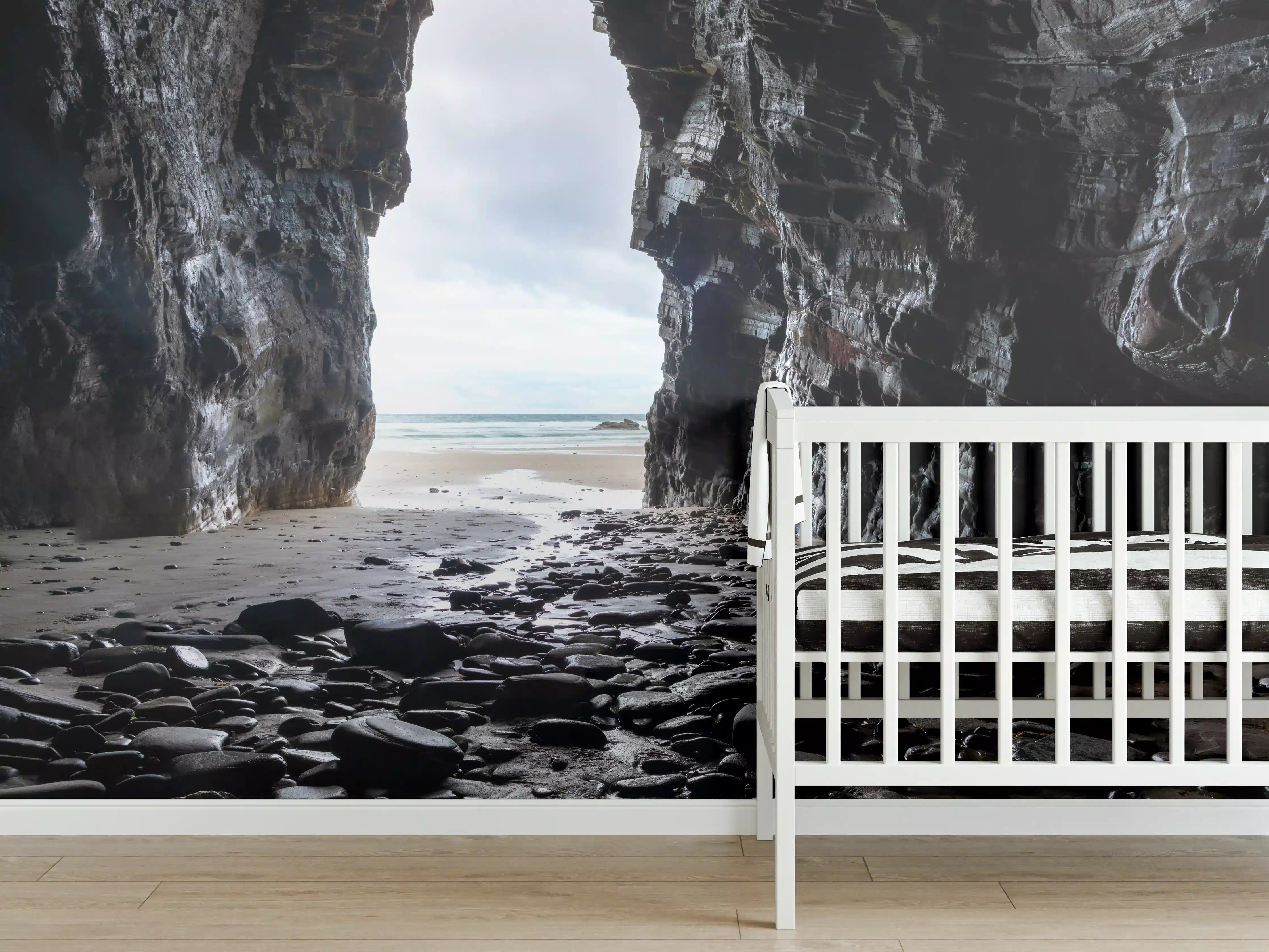 Babyzimmer Wandgestaltung - Strandhöhle in Nordspanien