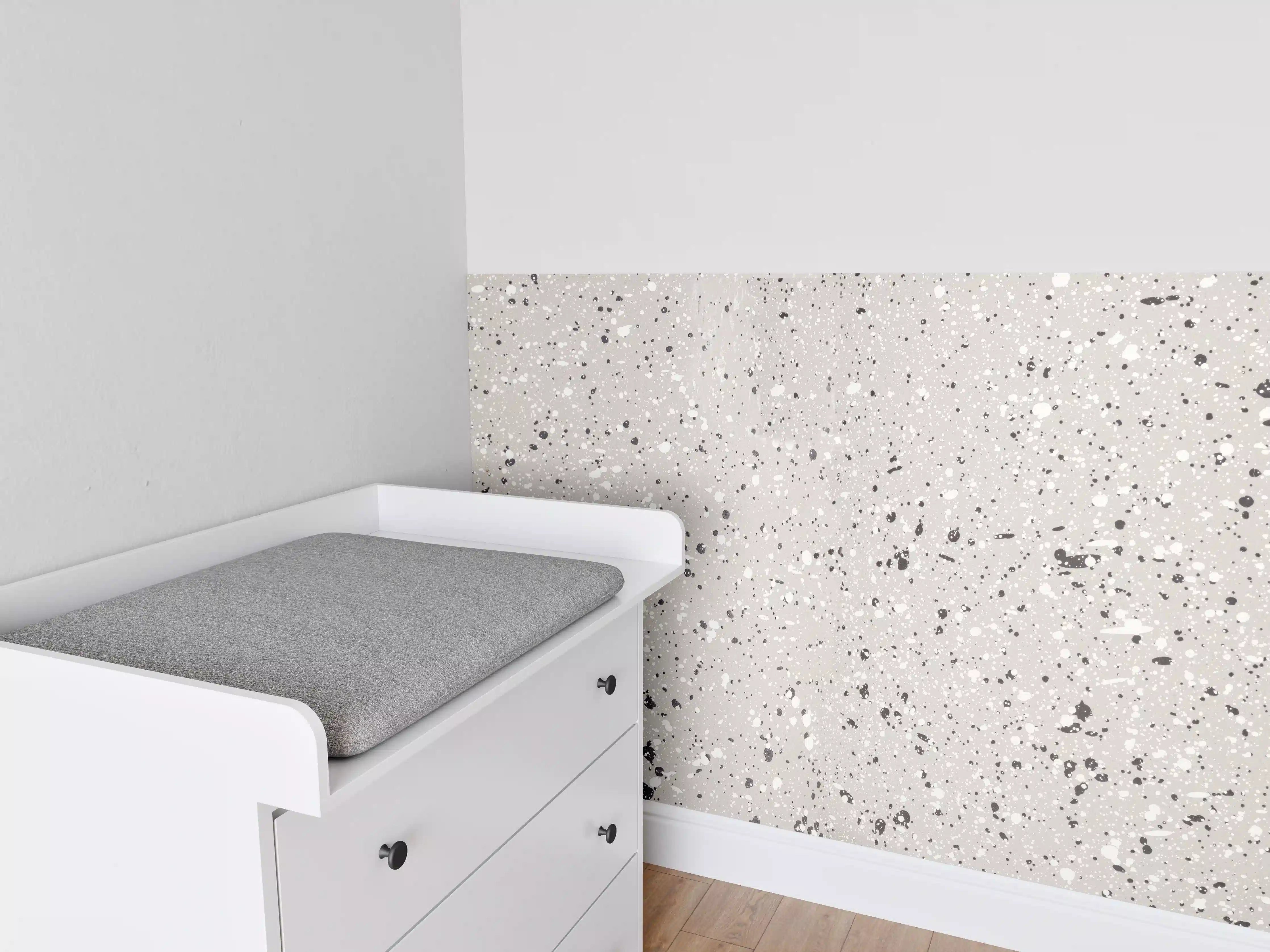 Babyzimmer Wandgestaltung - Terazzo Stein Textur - Nahaufnahme