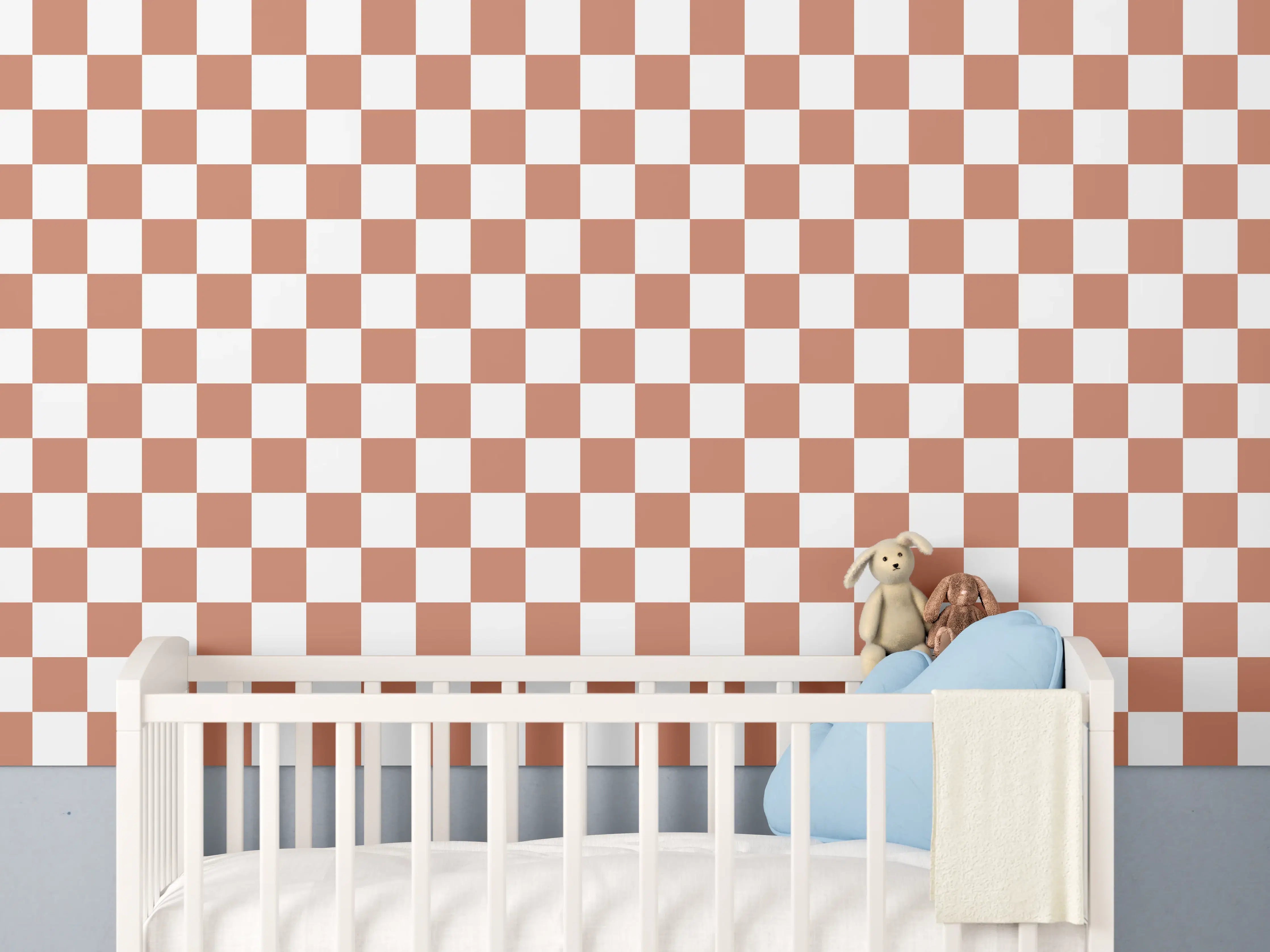 Babyzimmer Wandgestaltung - Terrakotta-Design mit Retro-Charme