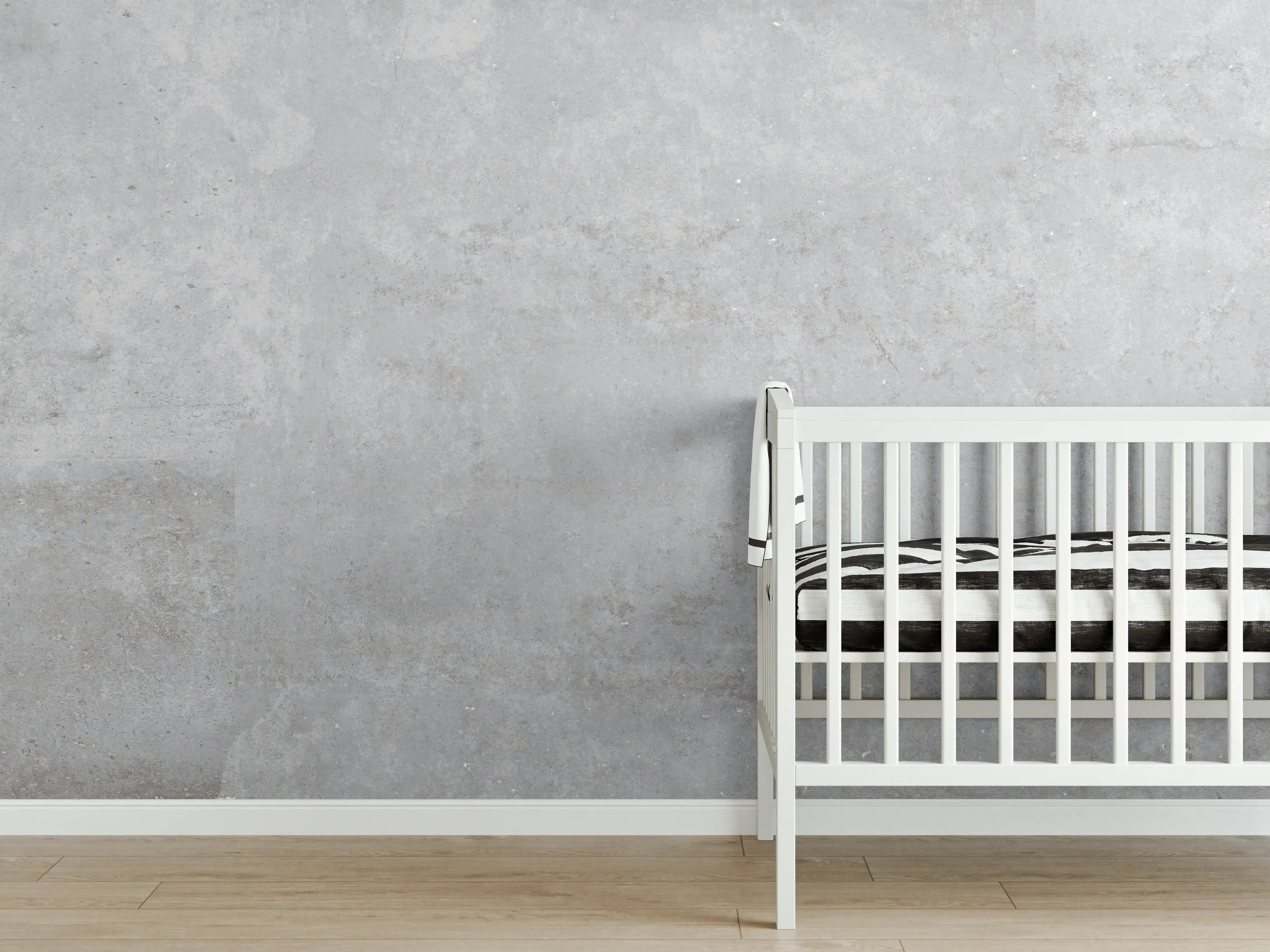 Babyzimmer Wandgestaltung - Textur Grau-Weißer Marmor