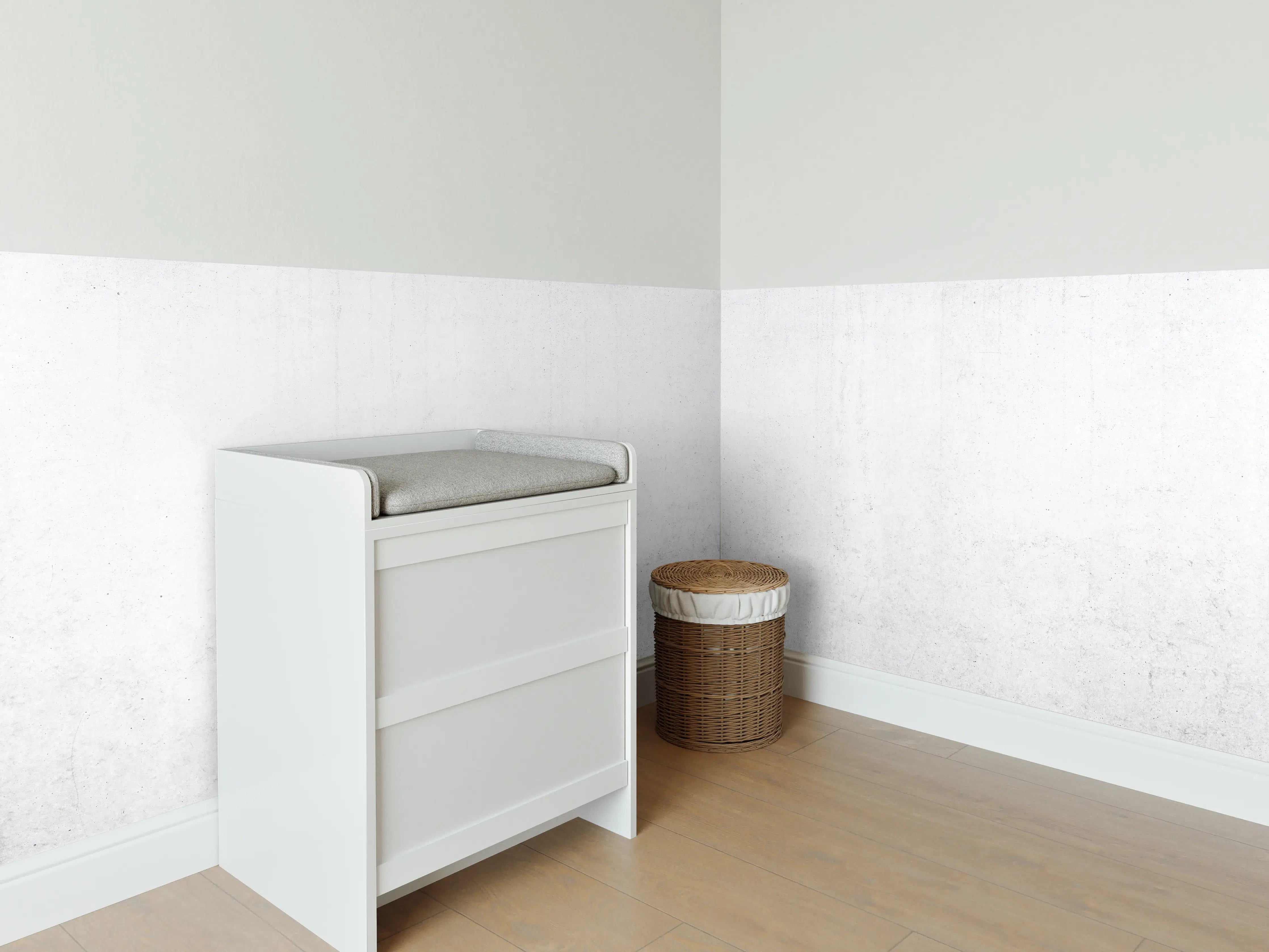 Babyzimmer Wandgestaltung - Textur der alten weißen Betonwand