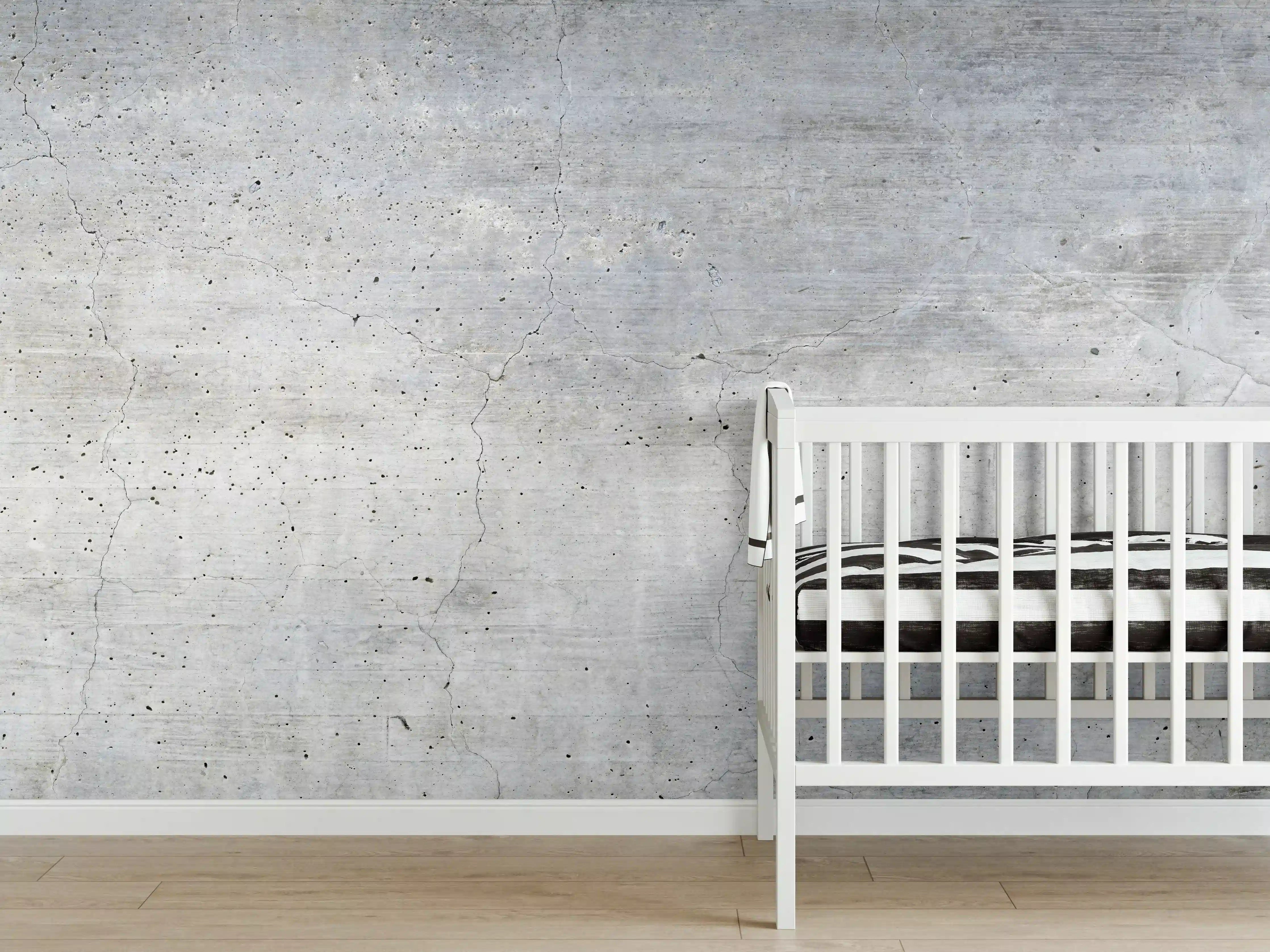 Babyzimmer Wandgestaltung - Textur einer alten grauen Betonwand