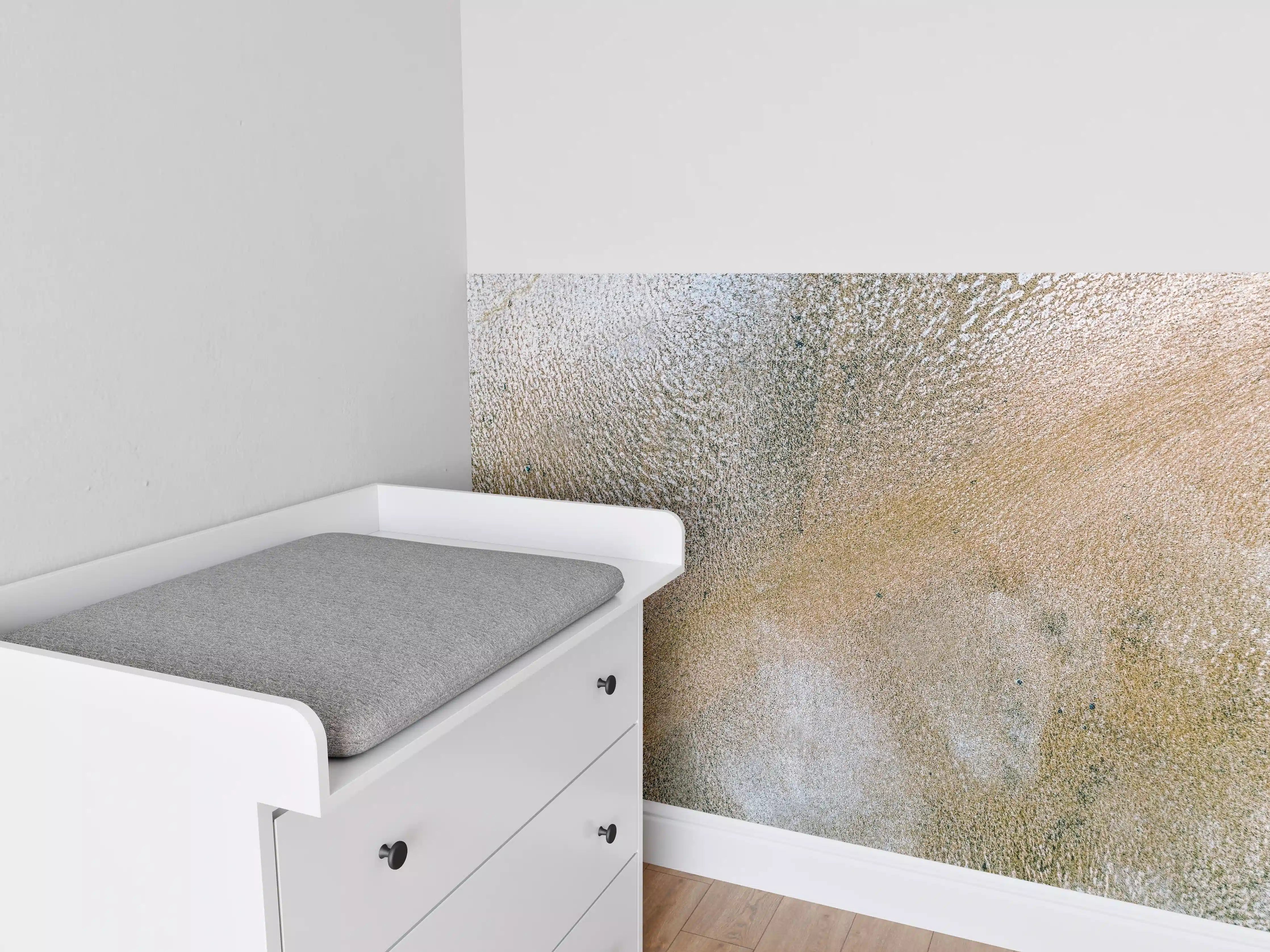 Babyzimmer Wandgestaltung - Texturierte Oberfläche in Erdtönen