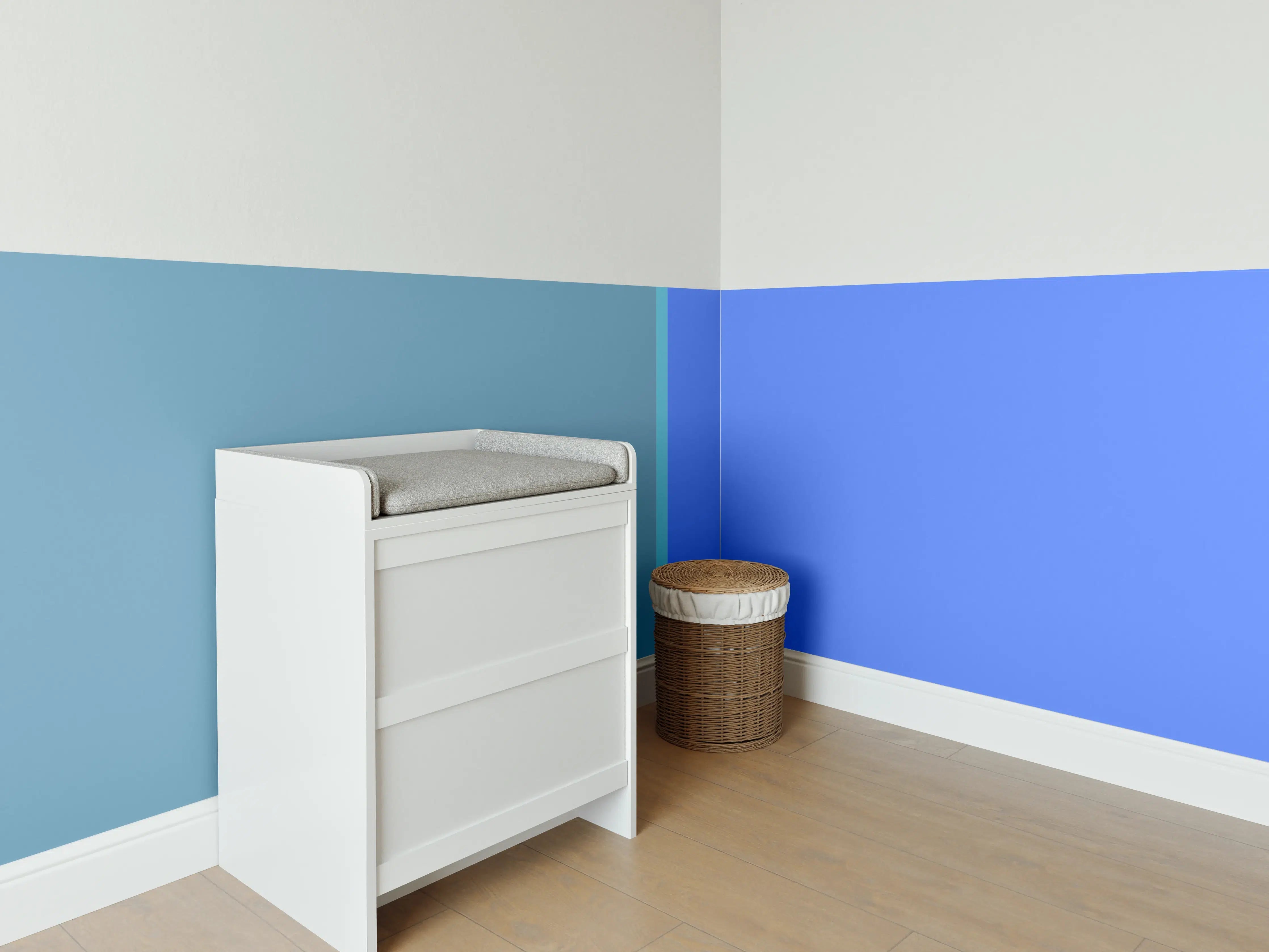 Babyzimmer Wandgestaltung - The Blues - Easy Vertical - Cornflower
