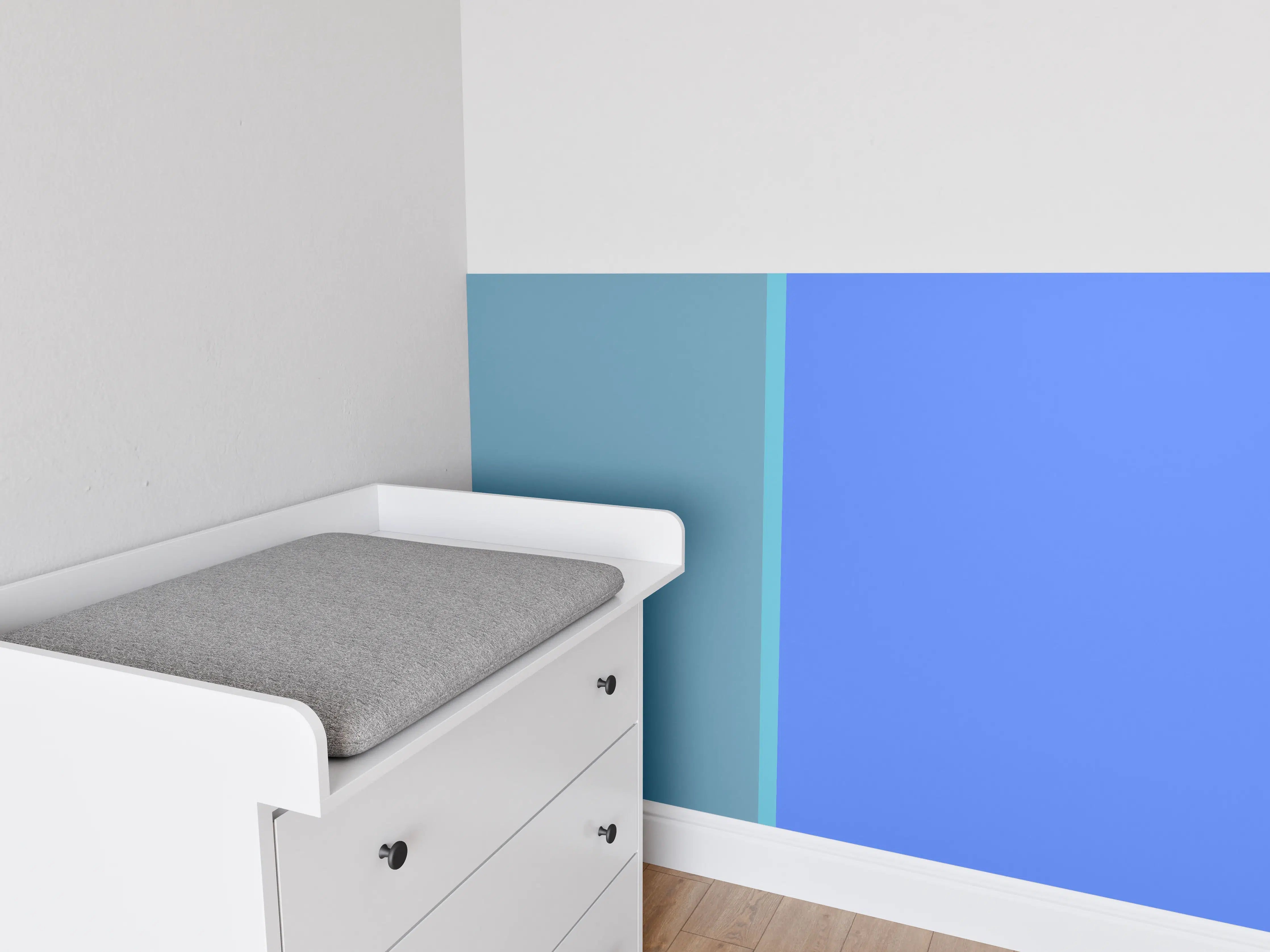 Babyzimmer Wandgestaltung - The Blues - Easy Vertical - Cornflower