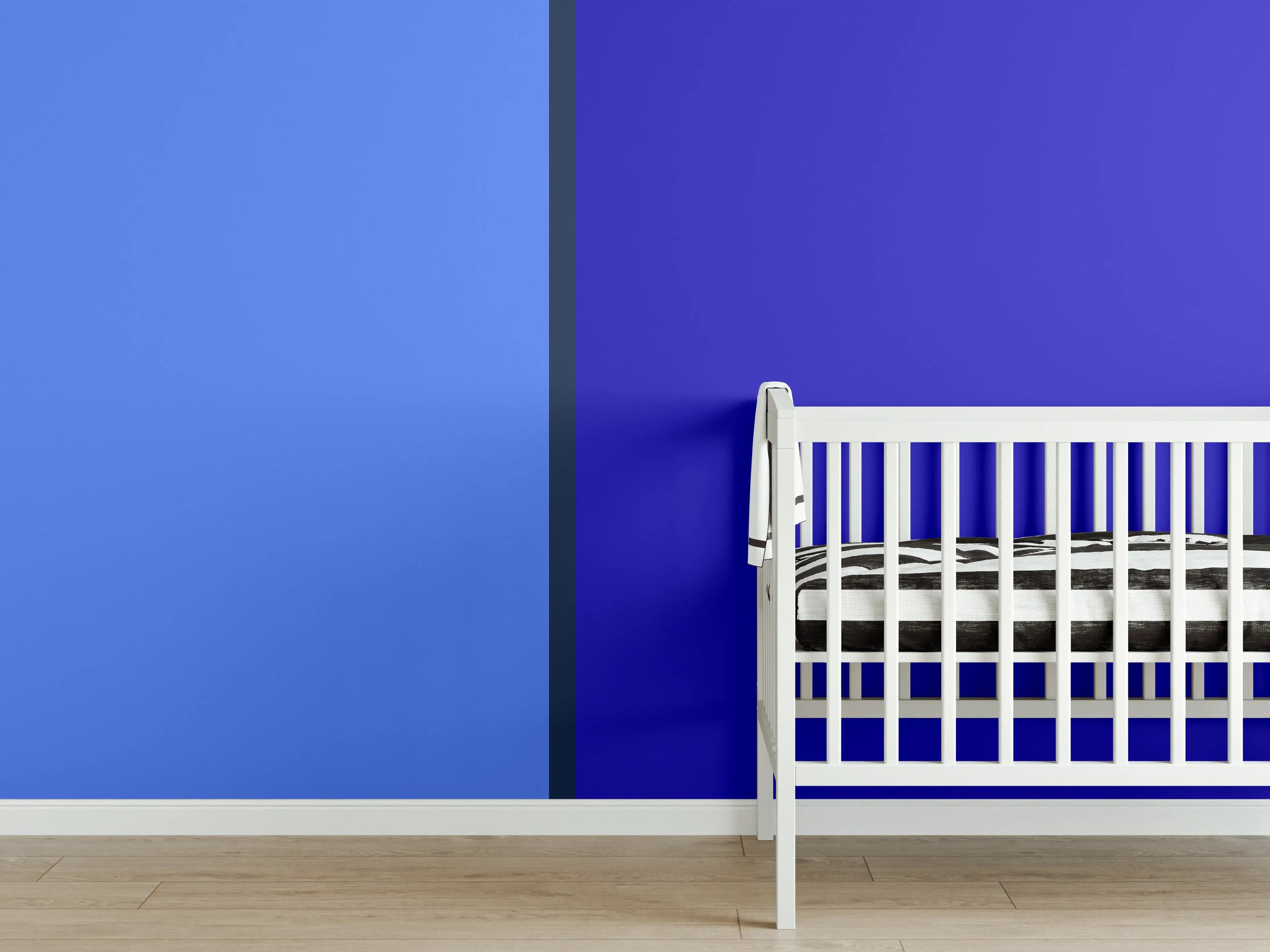 Babyzimmer Wandgestaltung - The Blues - Easy Vertical - Waterfall