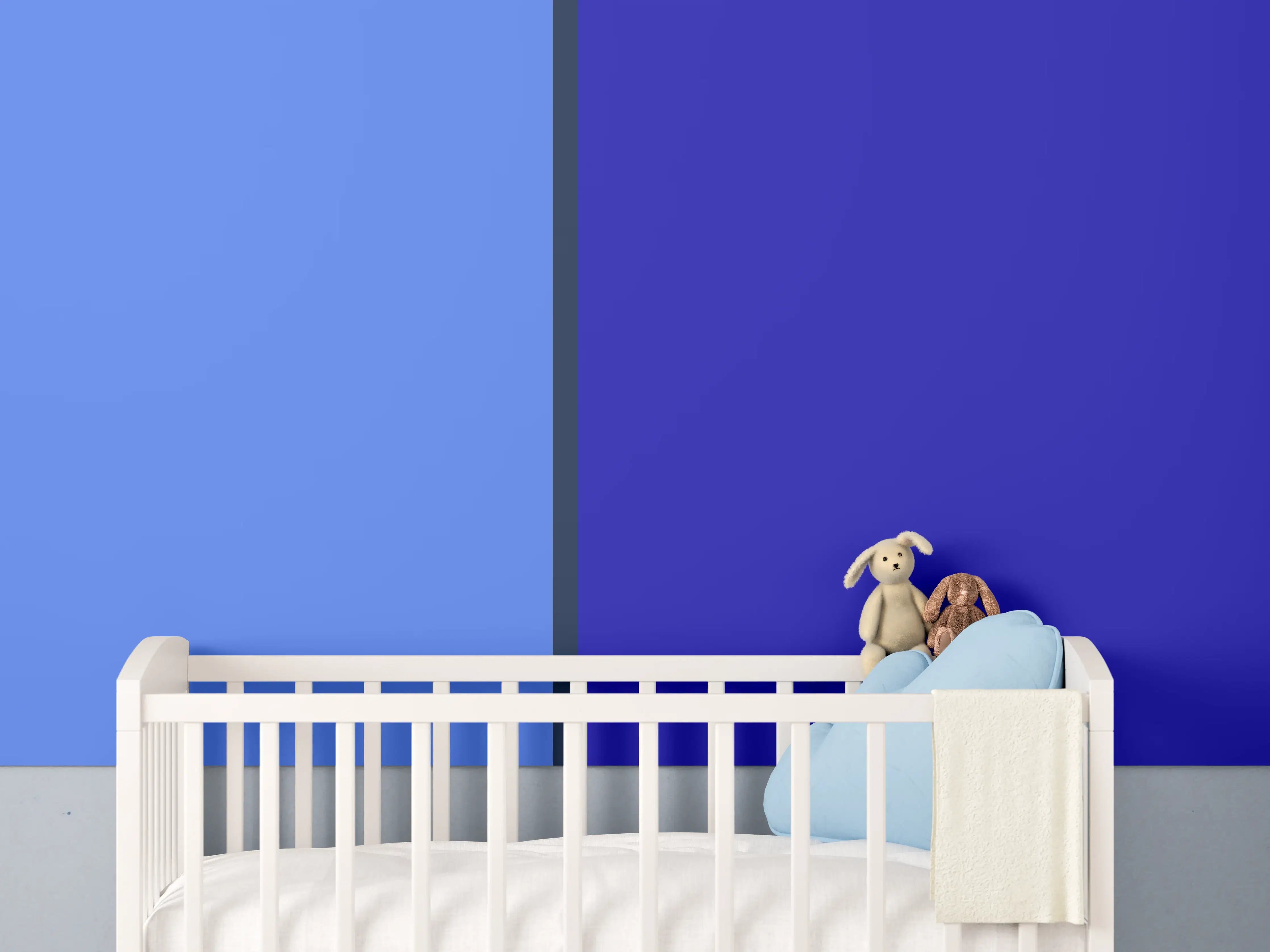 Babyzimmer Wandgestaltung - The Blues - Easy Vertical - Waterfall