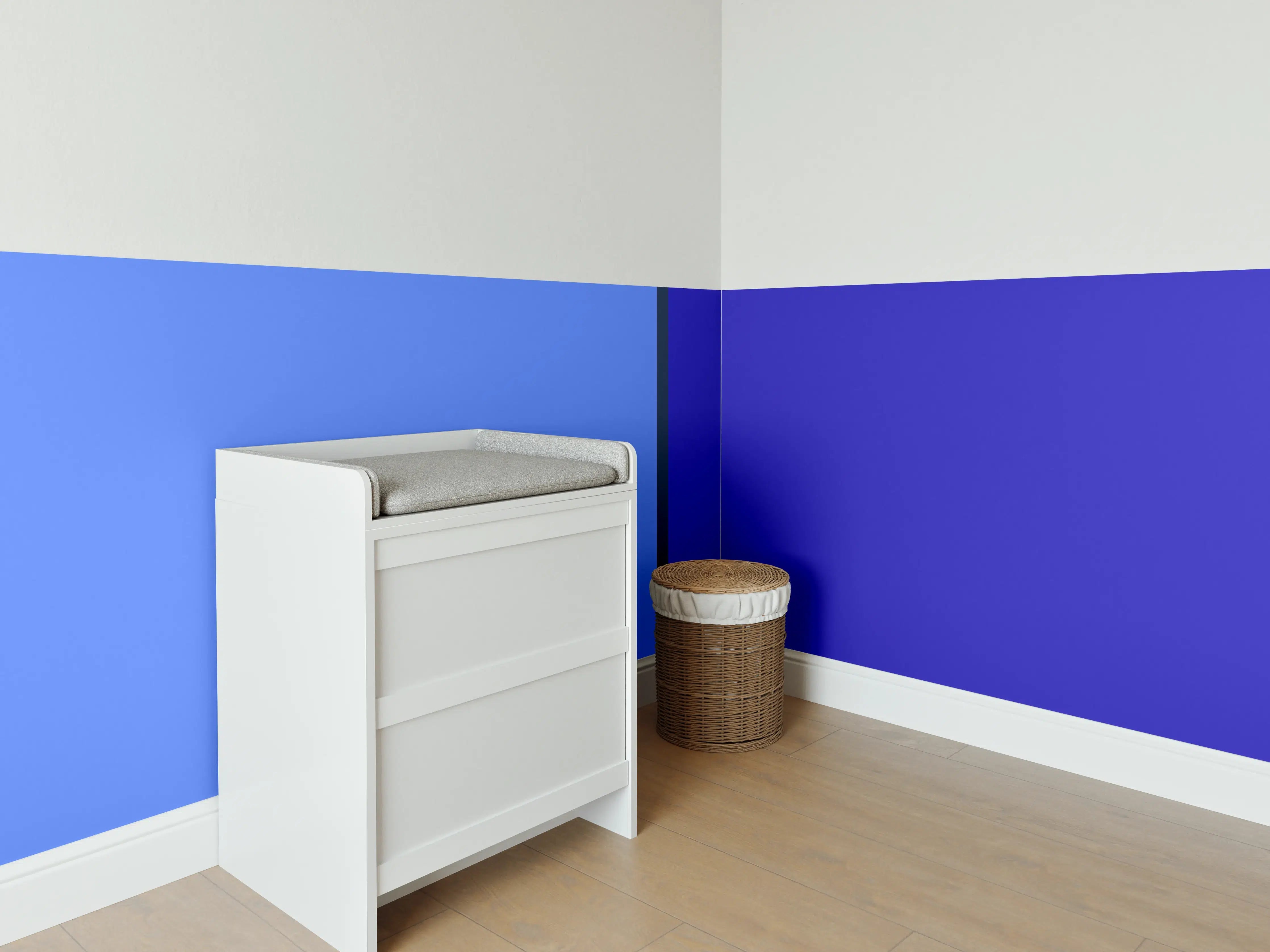 Babyzimmer Wandgestaltung - The Blues - Easy Vertical - Waterfall
