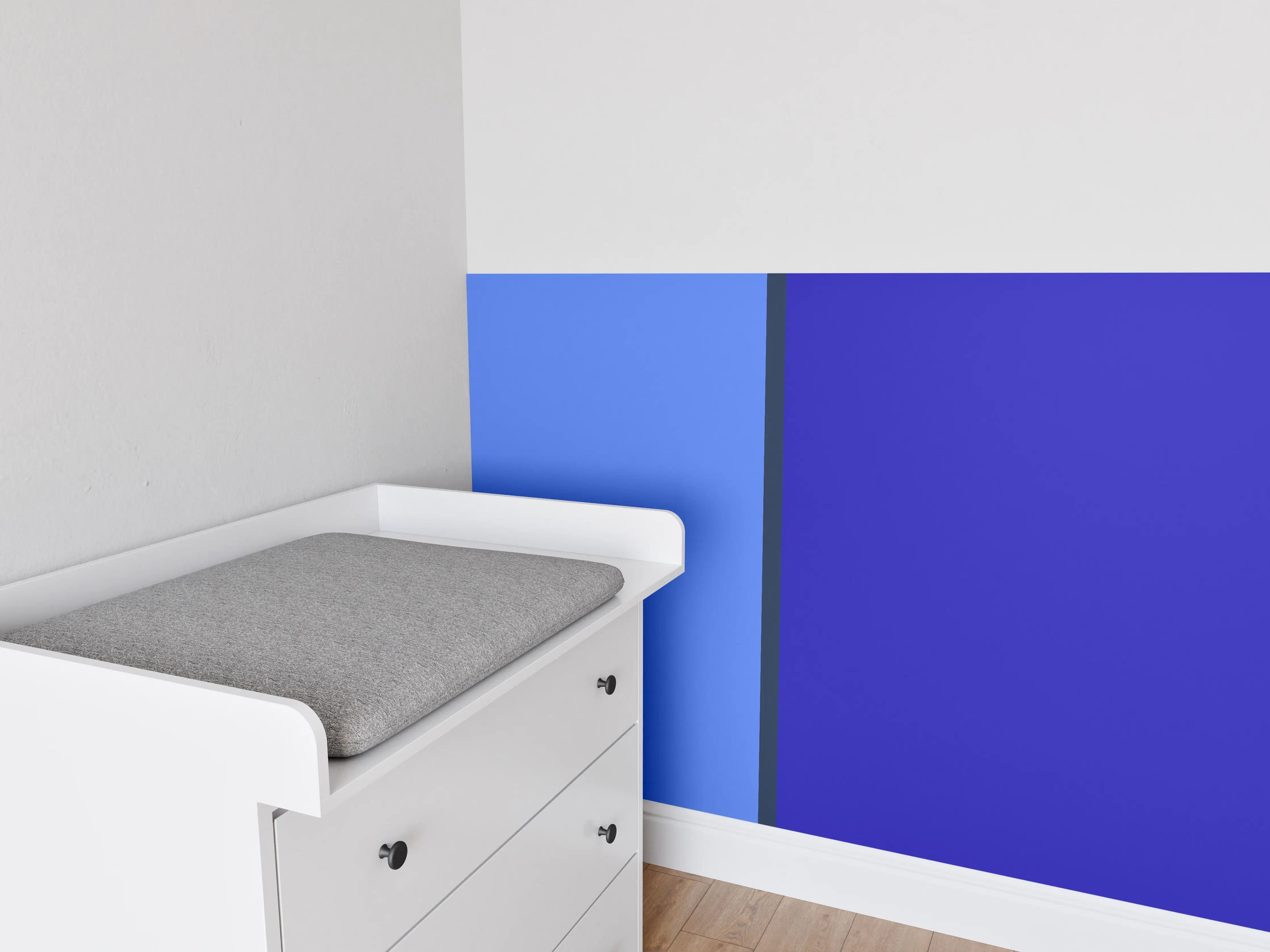 Babyzimmer Wandgestaltung - The Blues - Easy Vertical - Waterfall