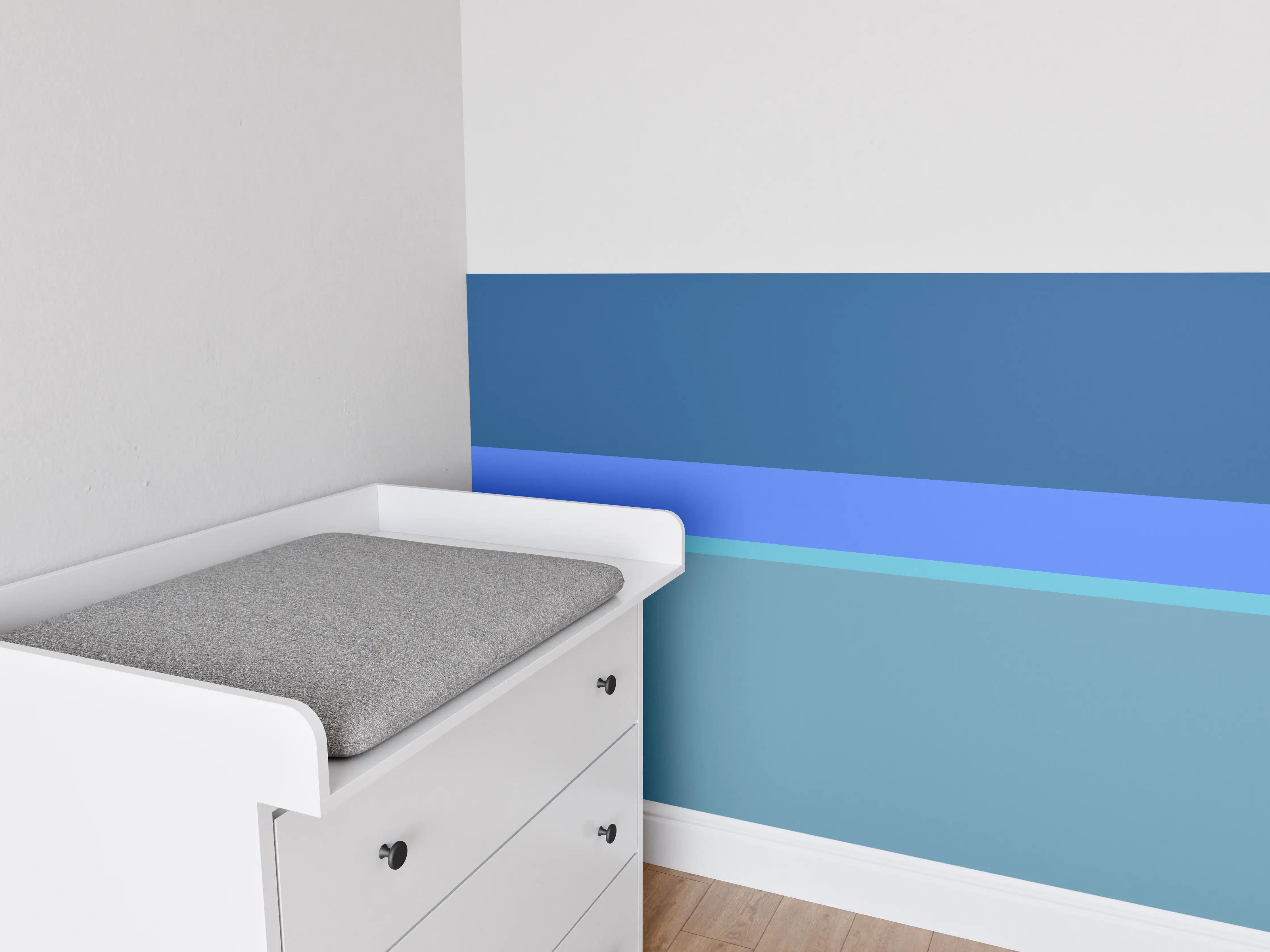 Babyzimmer Wandgestaltung - The Blues - Horizontal - Cornflower