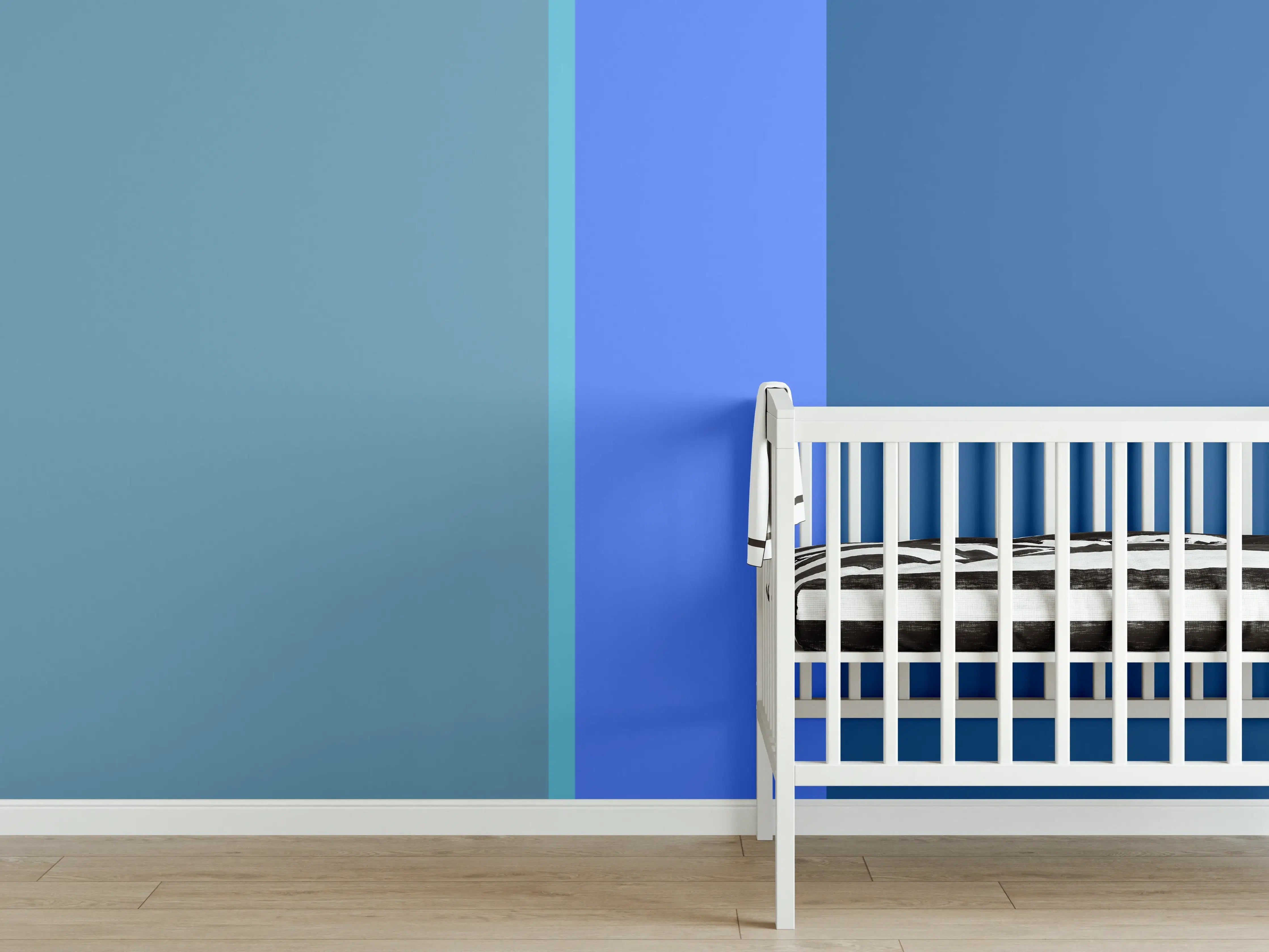 Babyzimmer Wandgestaltung - The Blues - Vertical - Cornflower