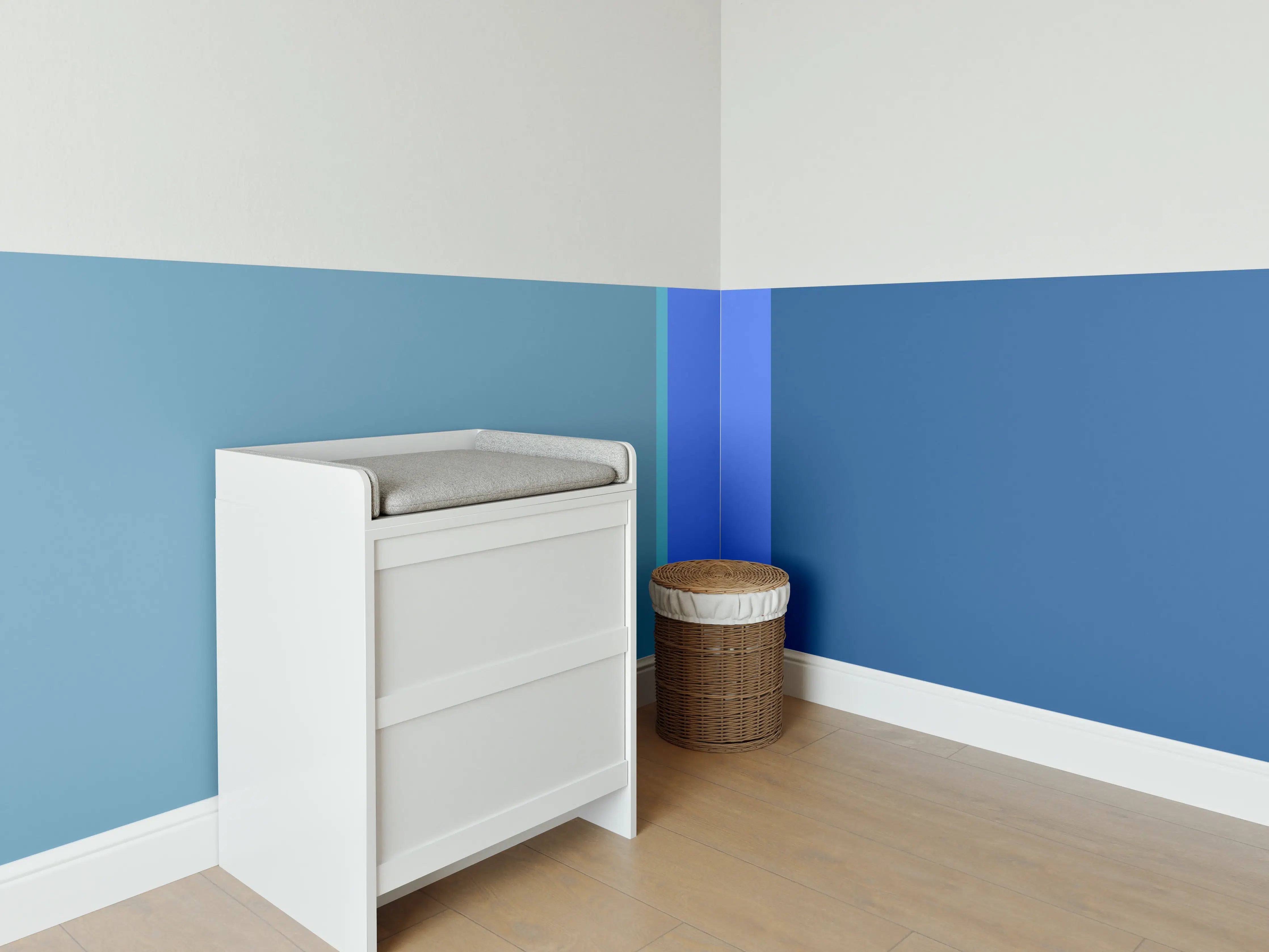 Babyzimmer Wandgestaltung - The Blues - Vertical - Cornflower