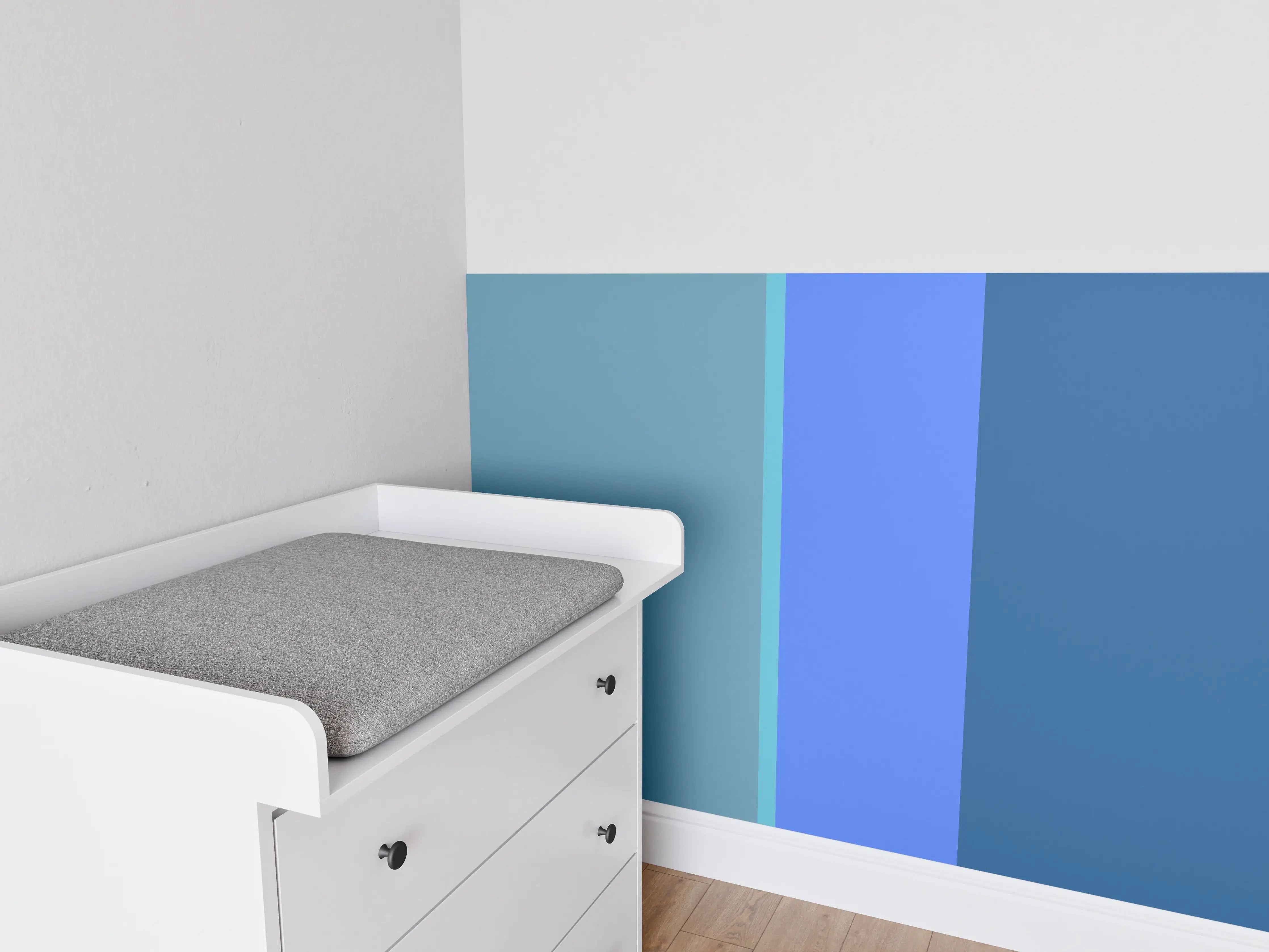 Babyzimmer Wandgestaltung - The Blues - Vertical - Cornflower