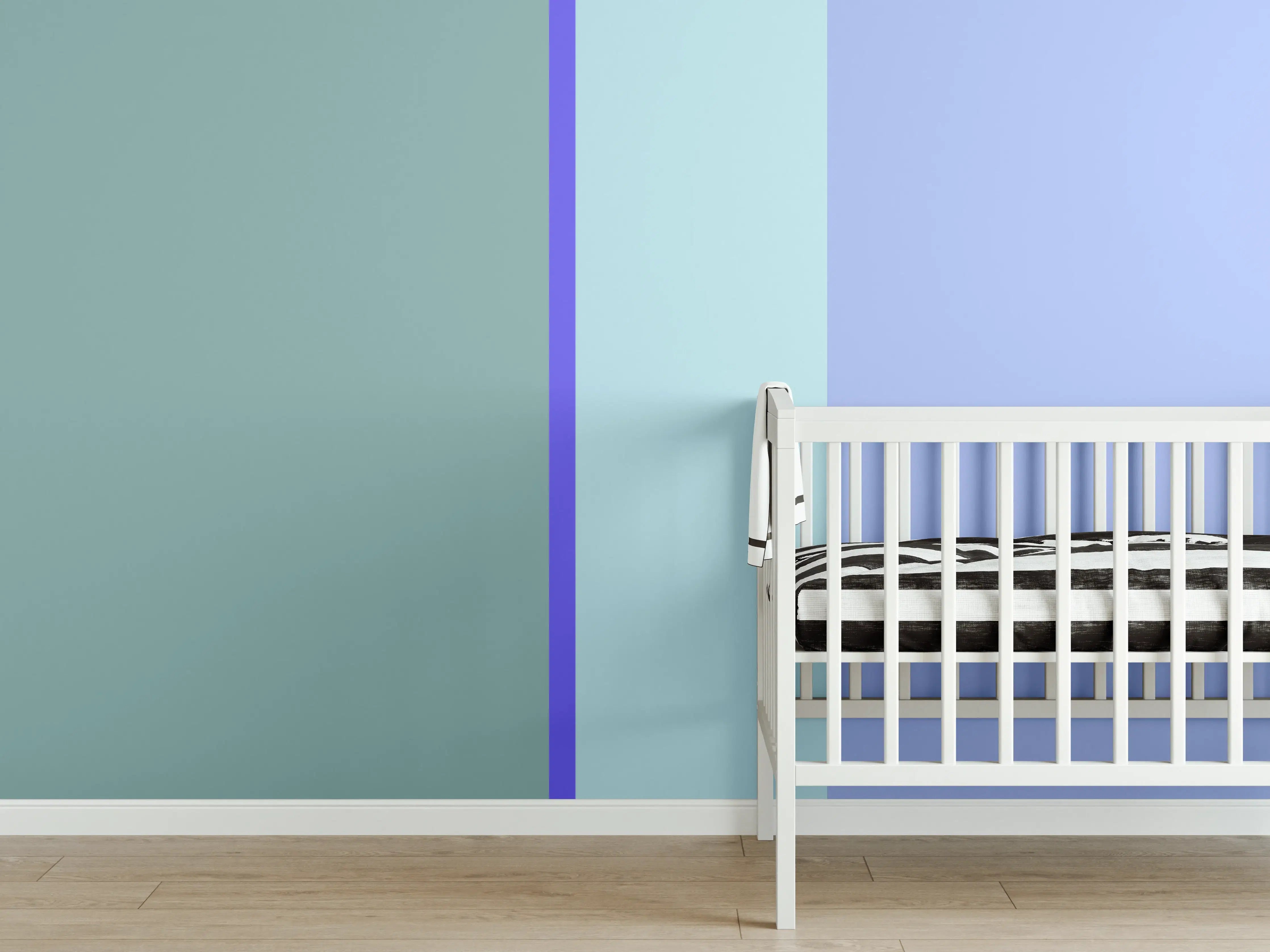 Babyzimmer Wandgestaltung - The Blues - Vertical - Lavender