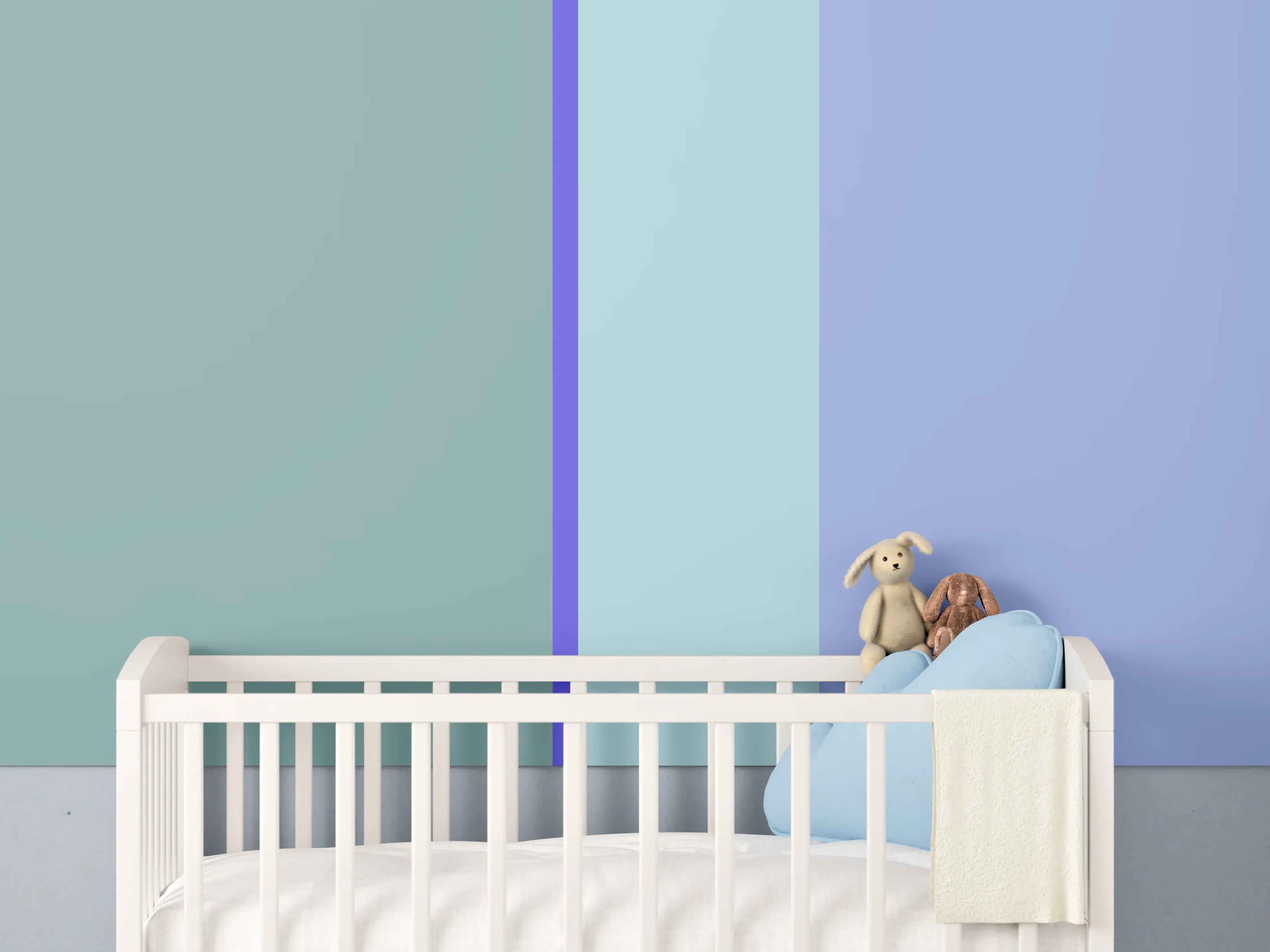 Babyzimmer Wandgestaltung - The Blues - Vertical - Lavender