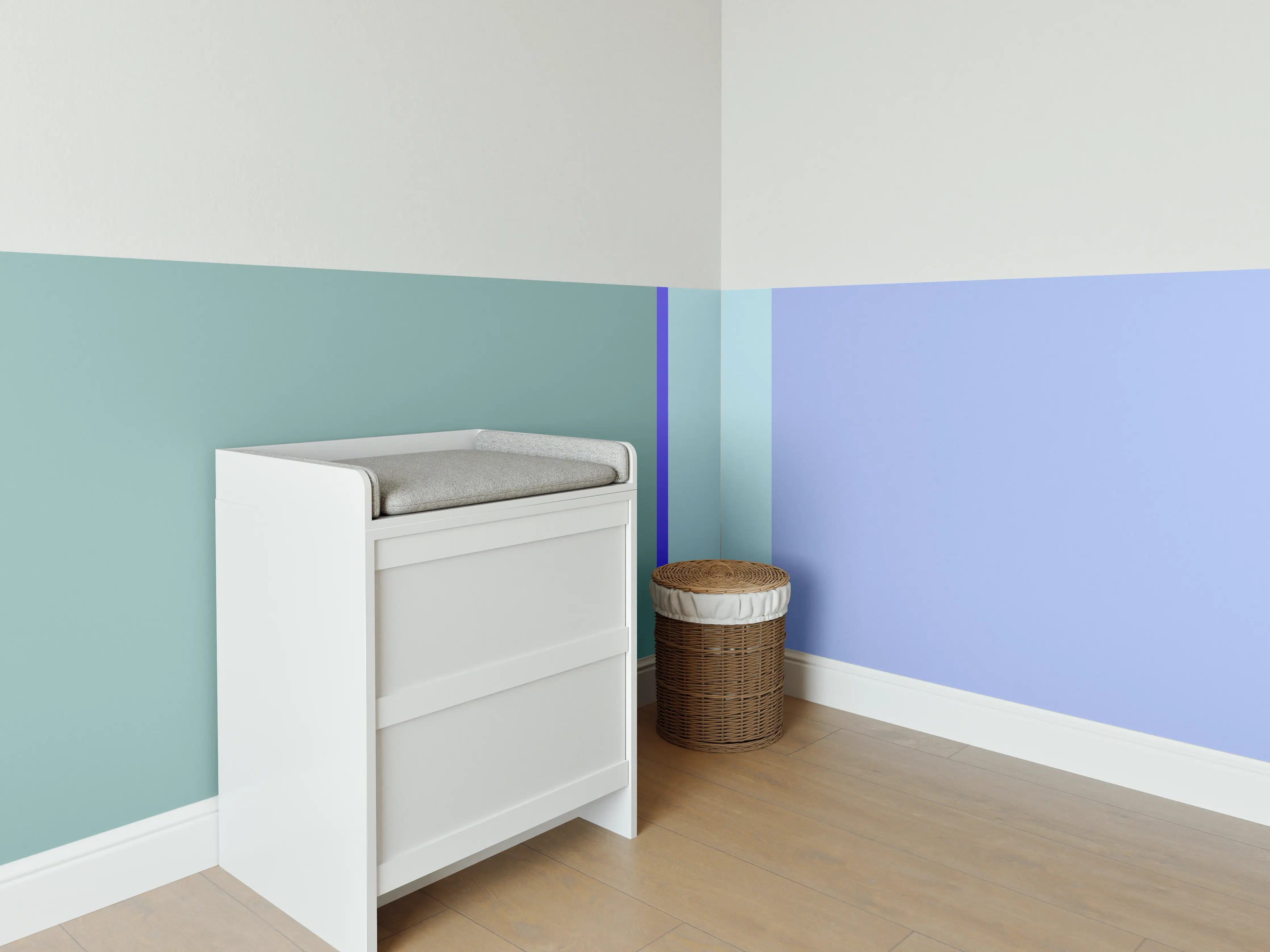 Babyzimmer Wandgestaltung - The Blues - Vertical - Lavender