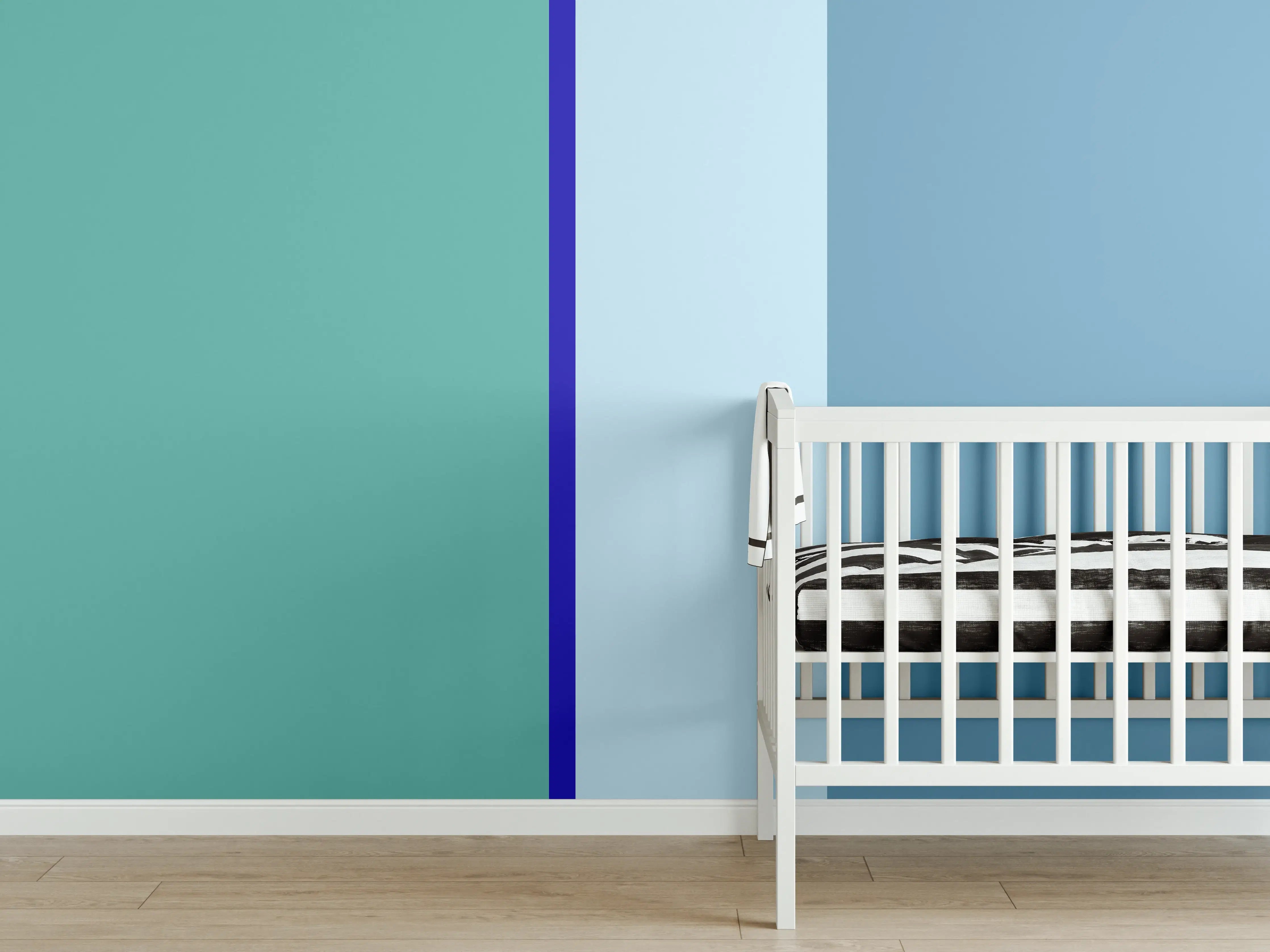 Babyzimmer Wandgestaltung - The Blues - Vertical - Ocean