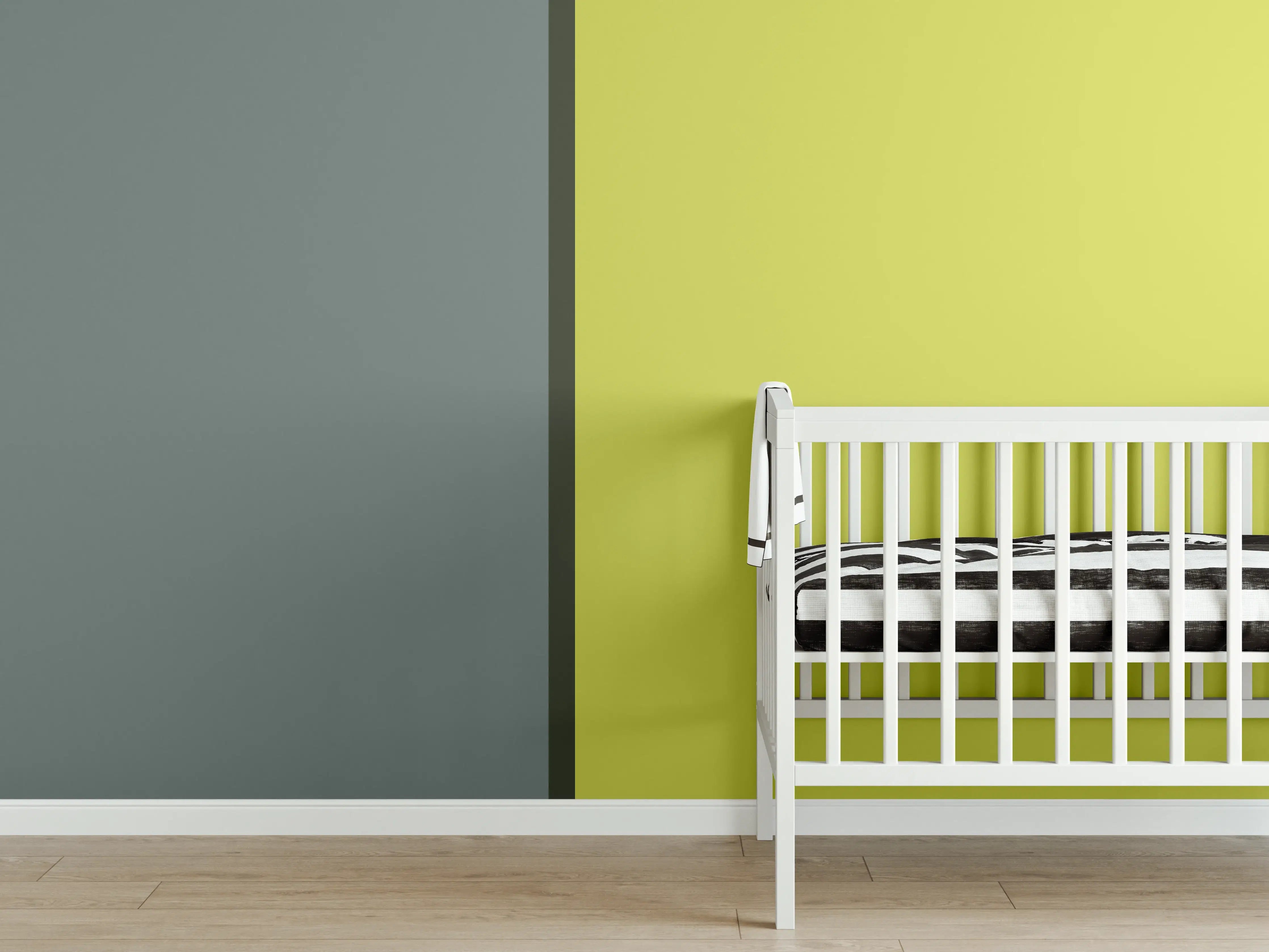 Babyzimmer Wandgestaltung - The Greens - Easy Vertical - Matcha