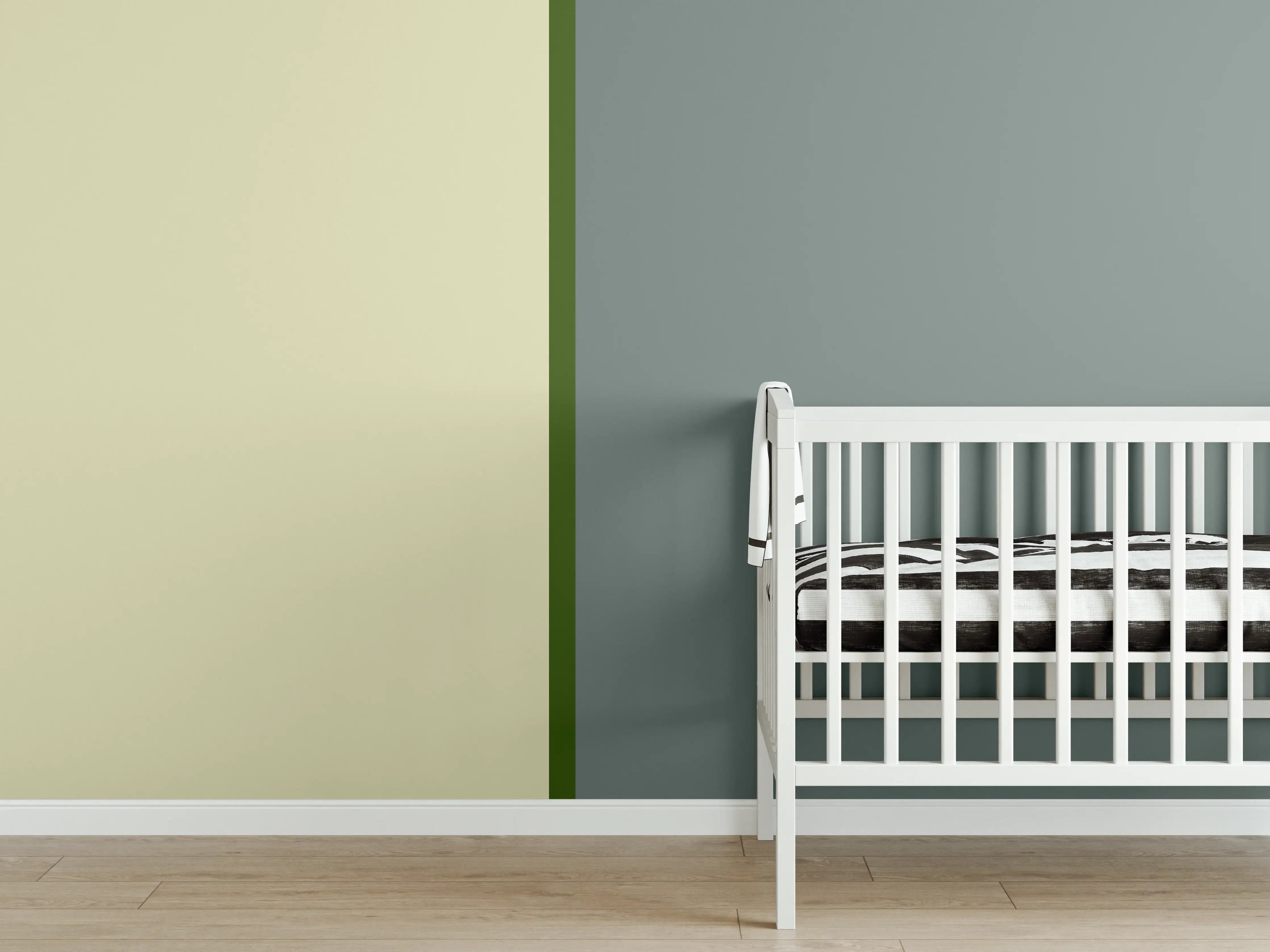 Babyzimmer Wandgestaltung - The Greens - Easy Vertical - Avocado