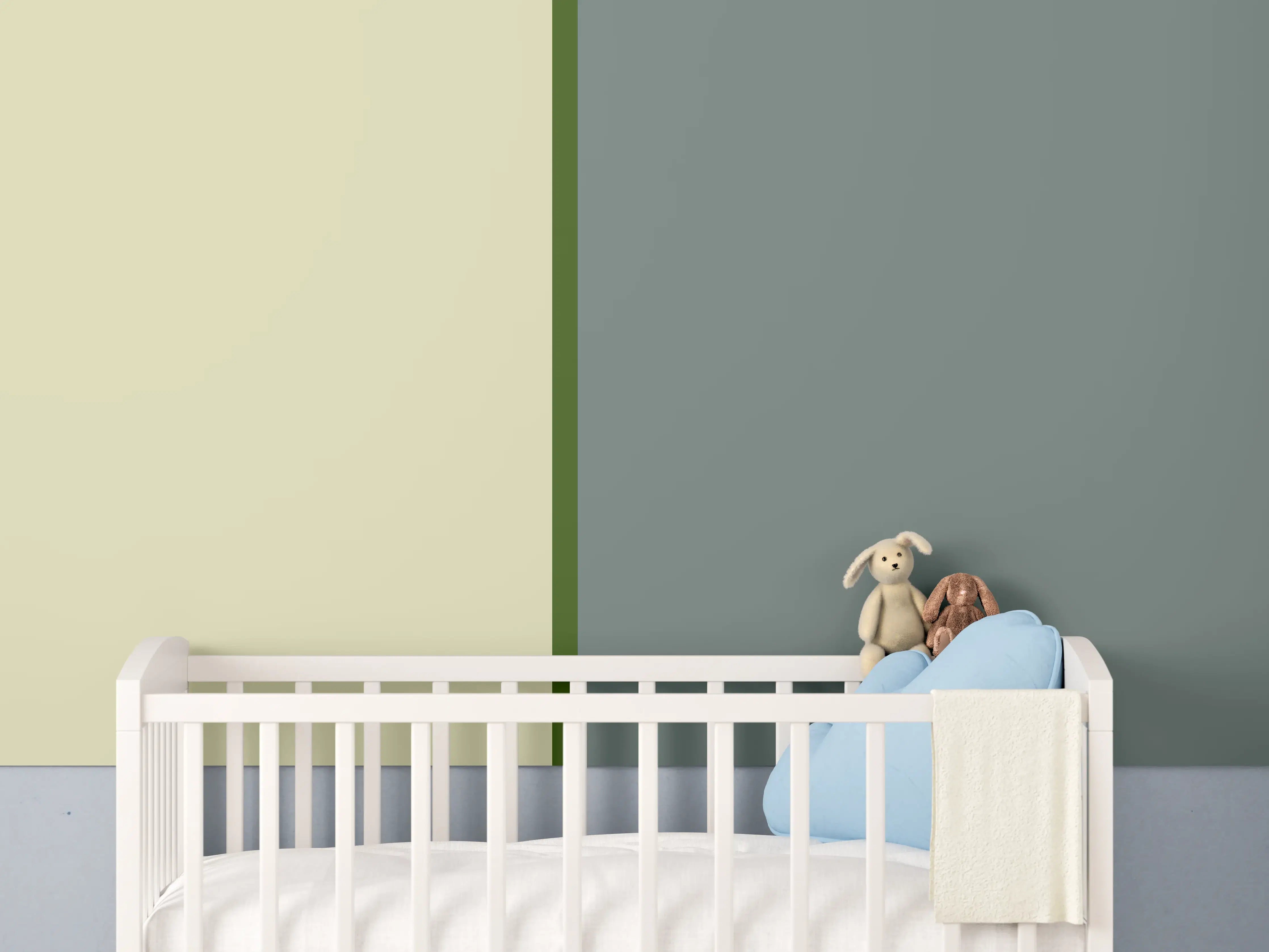 Babyzimmer Wandgestaltung - The Greens - Easy Vertical - Avocado