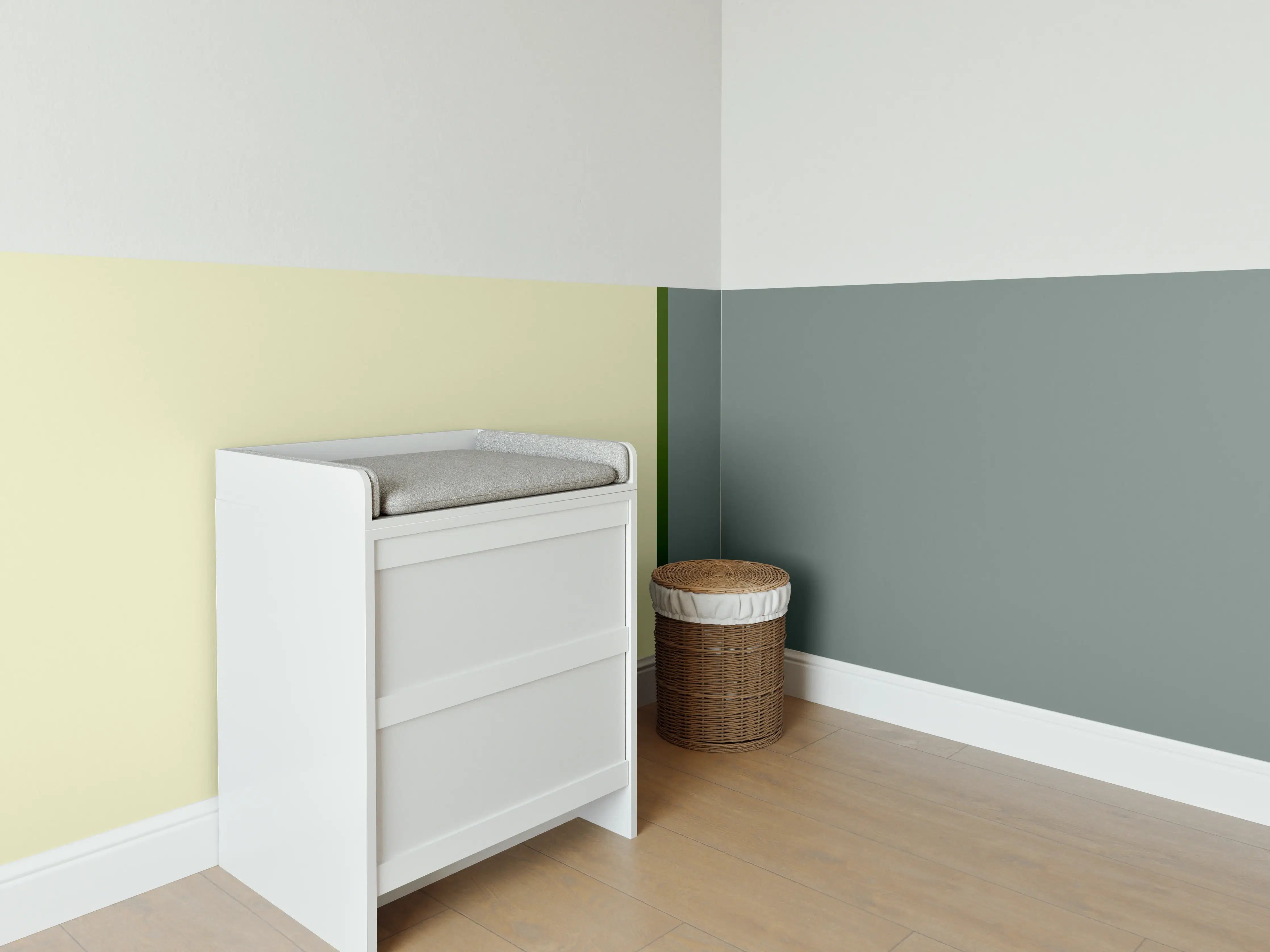 Babyzimmer Wandgestaltung - The Greens - Easy Vertical - Avocado