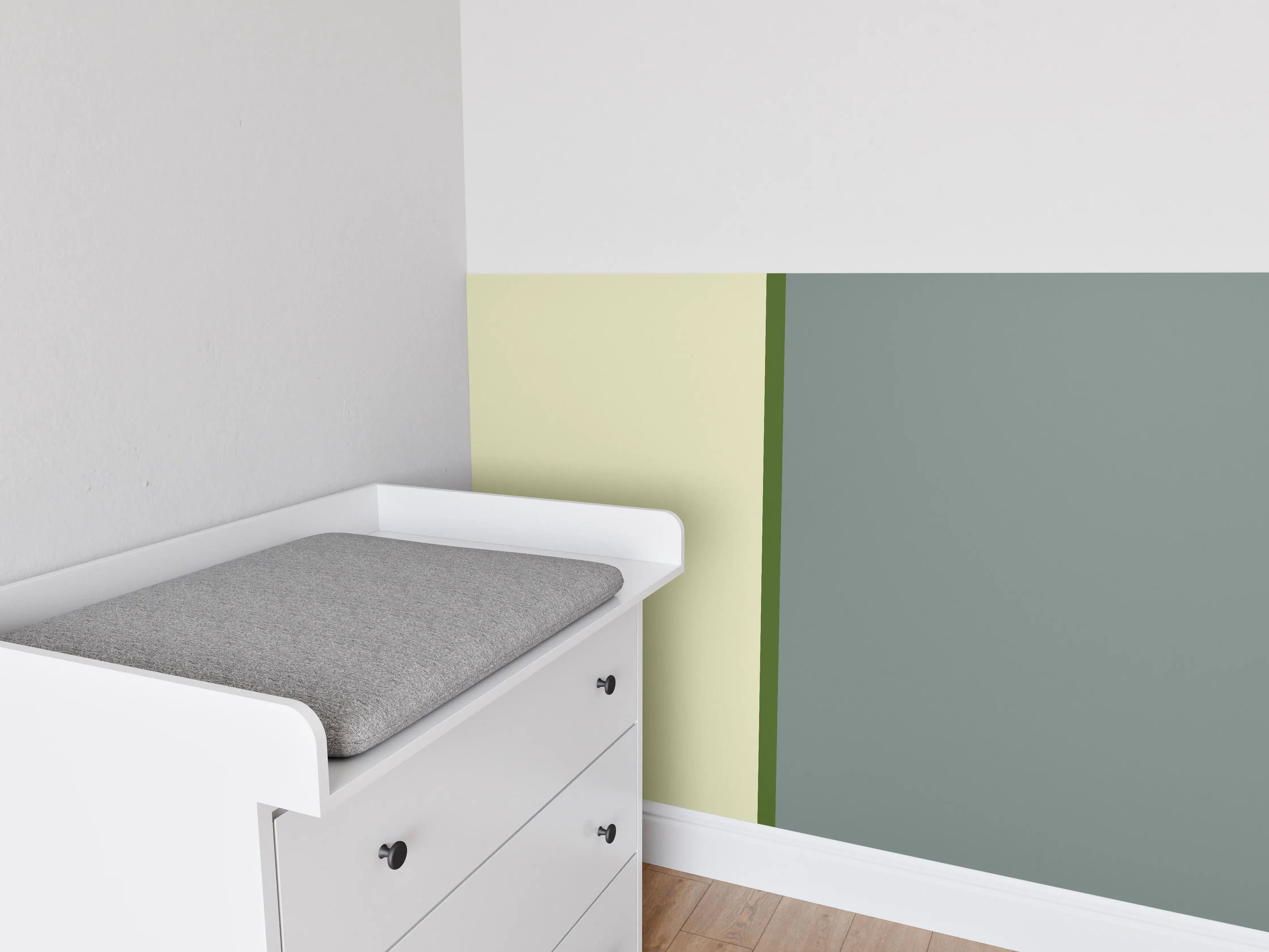 Babyzimmer Wandgestaltung - The Greens - Easy Vertical - Avocado