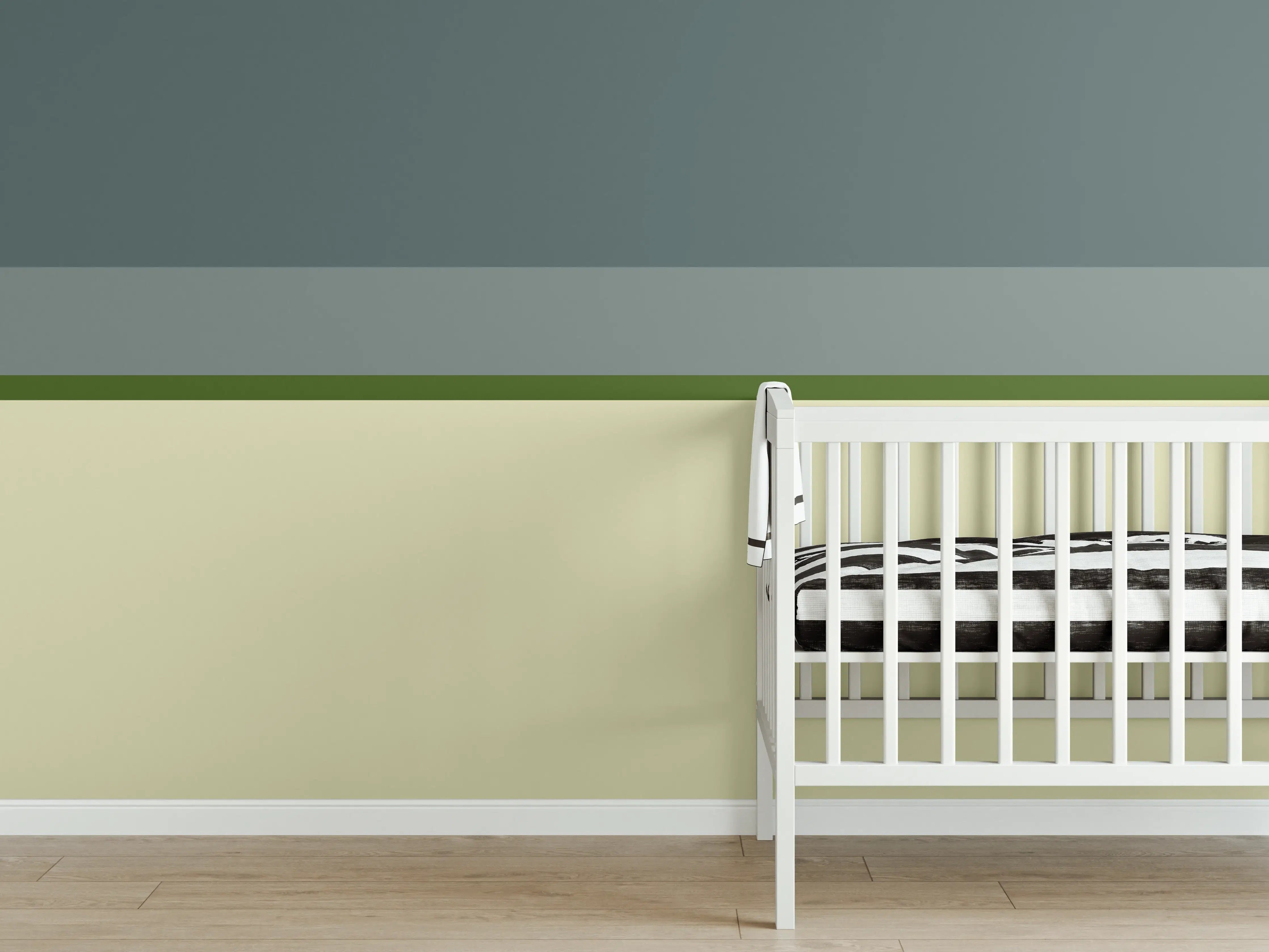 Babyzimmer Wandgestaltung - The Greens - Horizontal - Avocado