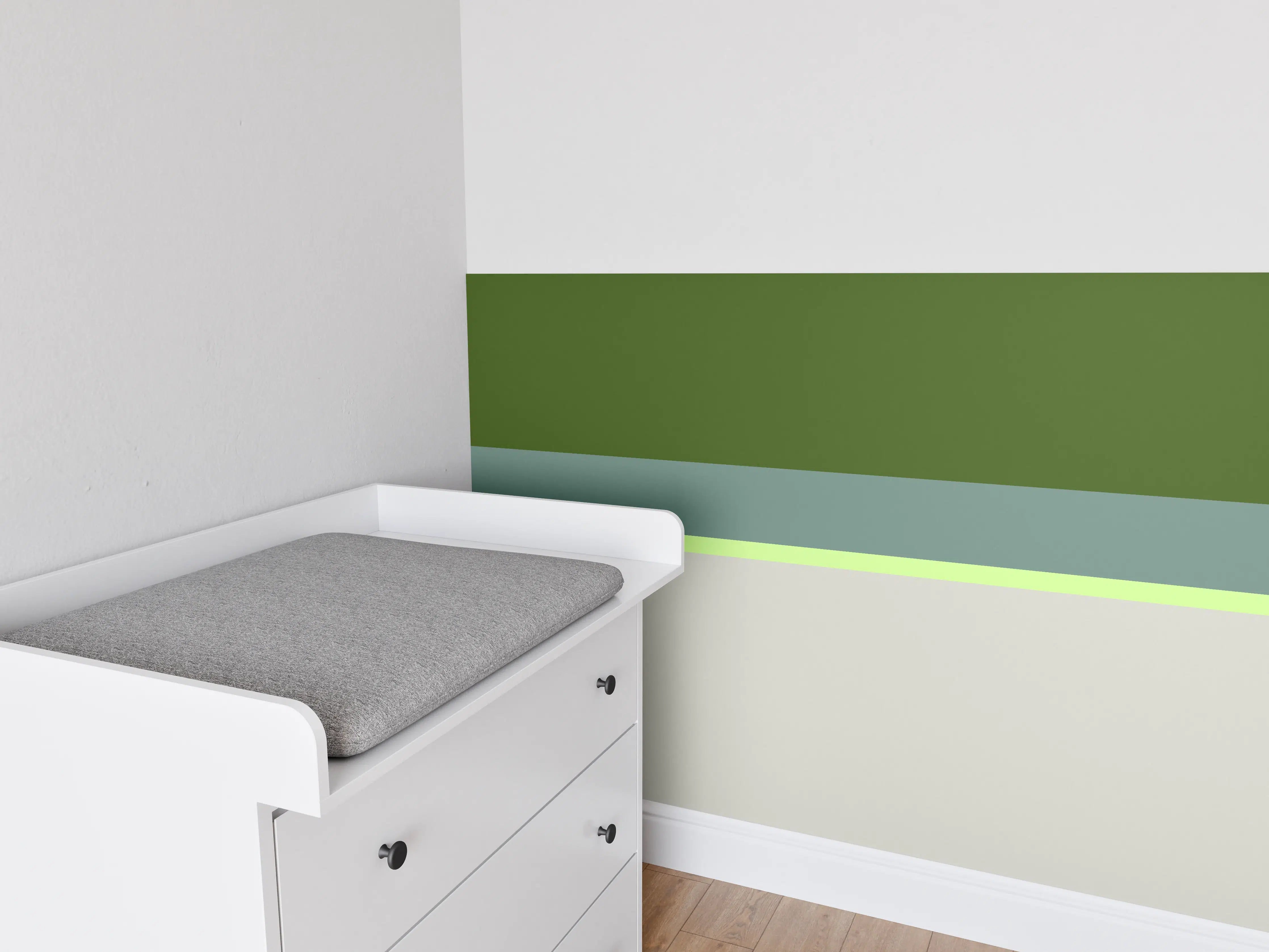Babyzimmer Wandgestaltung - The Greens - Horizontal - Granny Smith