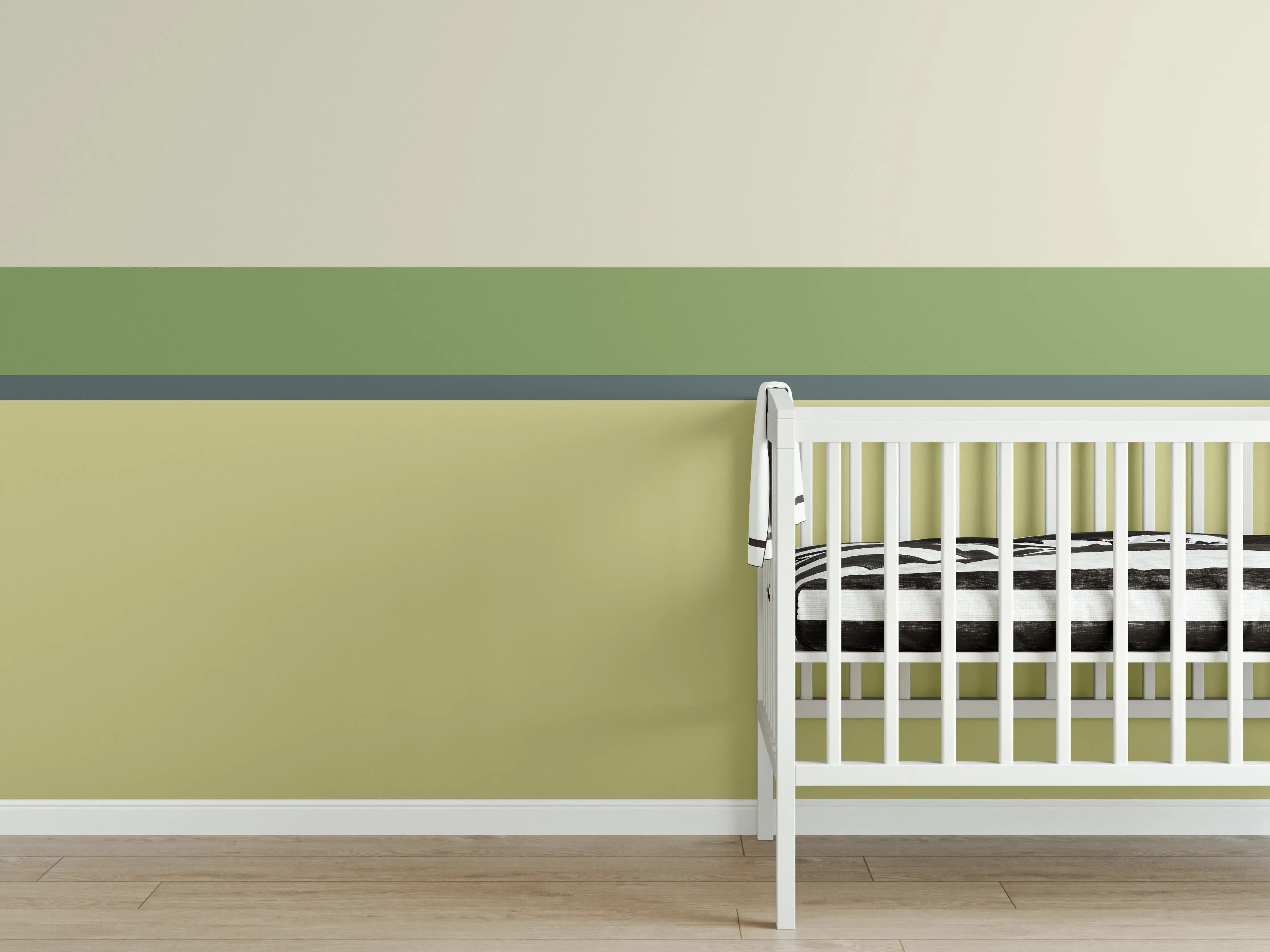 Babyzimmer Wandgestaltung - The Greens - Horizontal - Pistachio