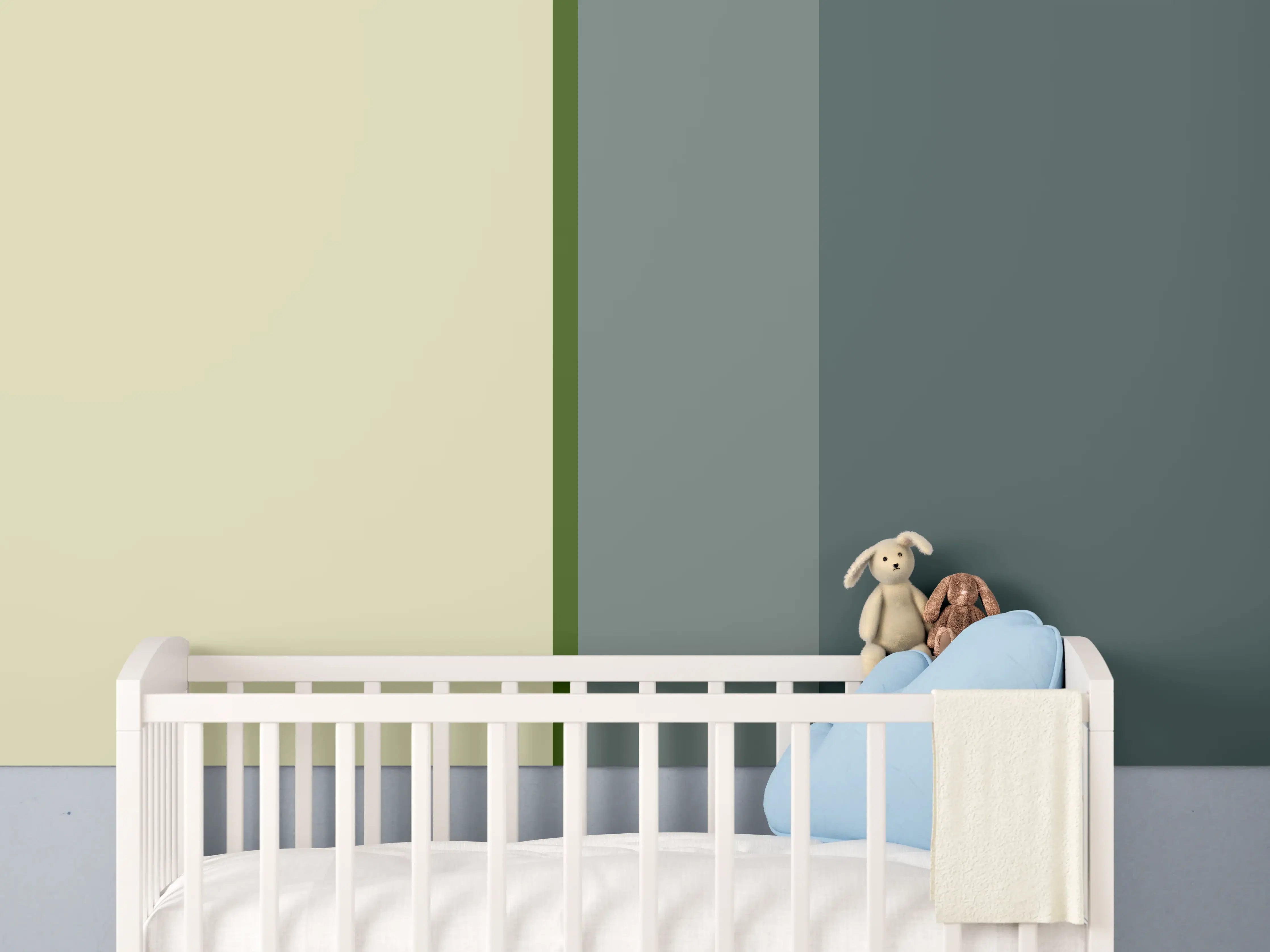 Babyzimmer Wandgestaltung - The Greens - Vertical - Avocado