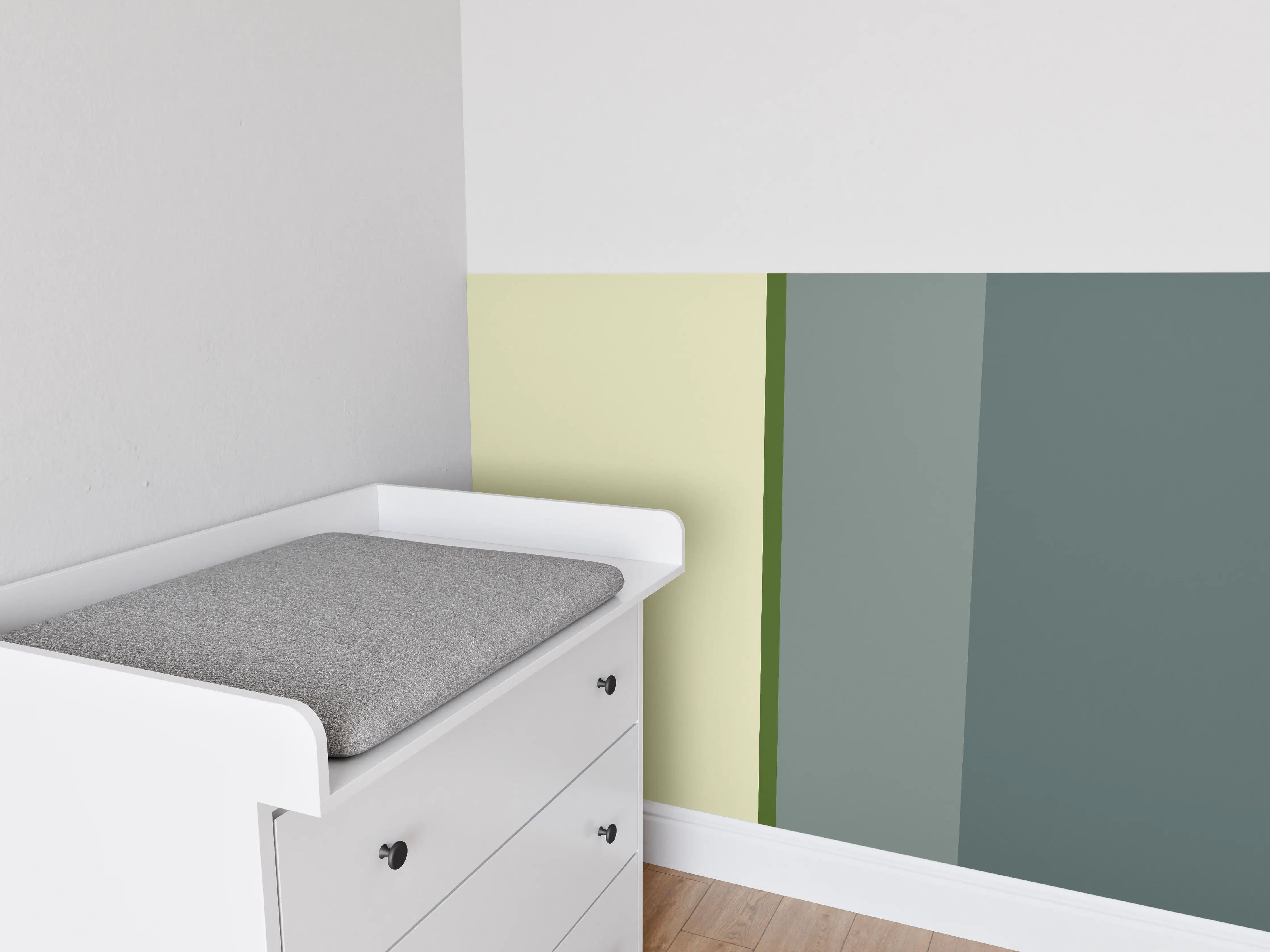 Babyzimmer Wandgestaltung - The Greens - Vertical - Avocado