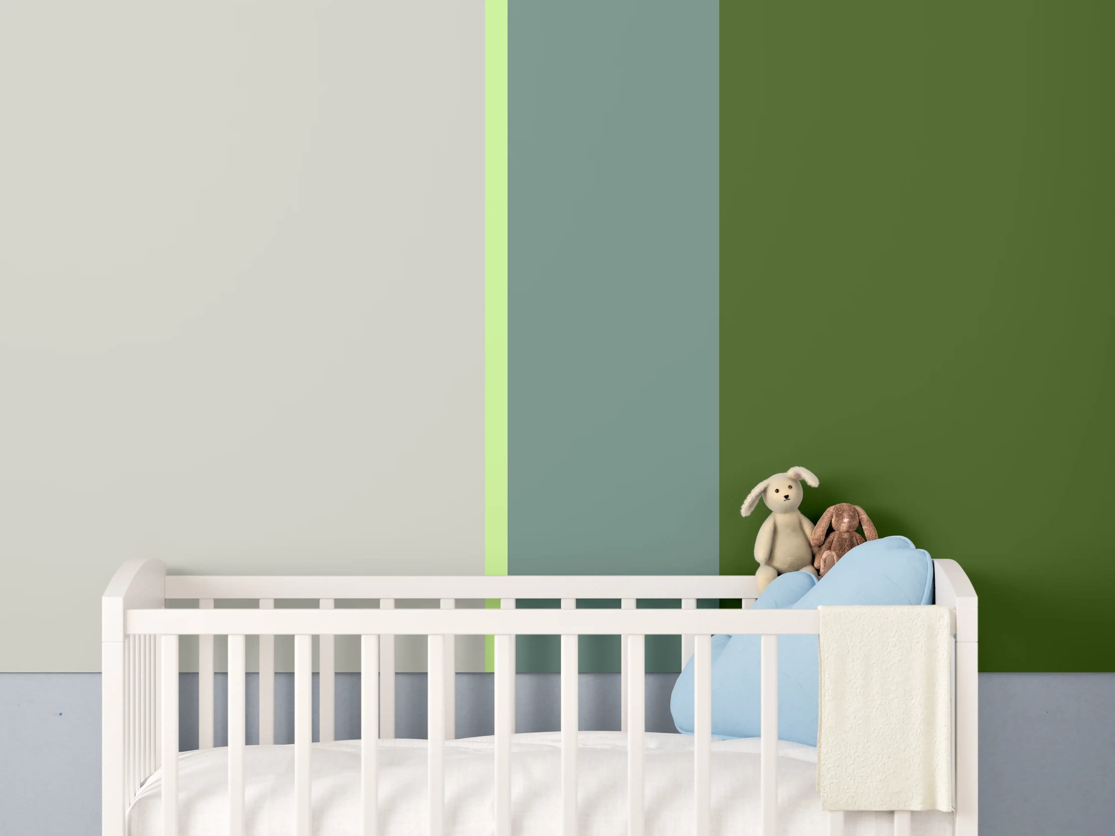 Babyzimmer Wandgestaltung - The Greens - Vertical - Granny Smith