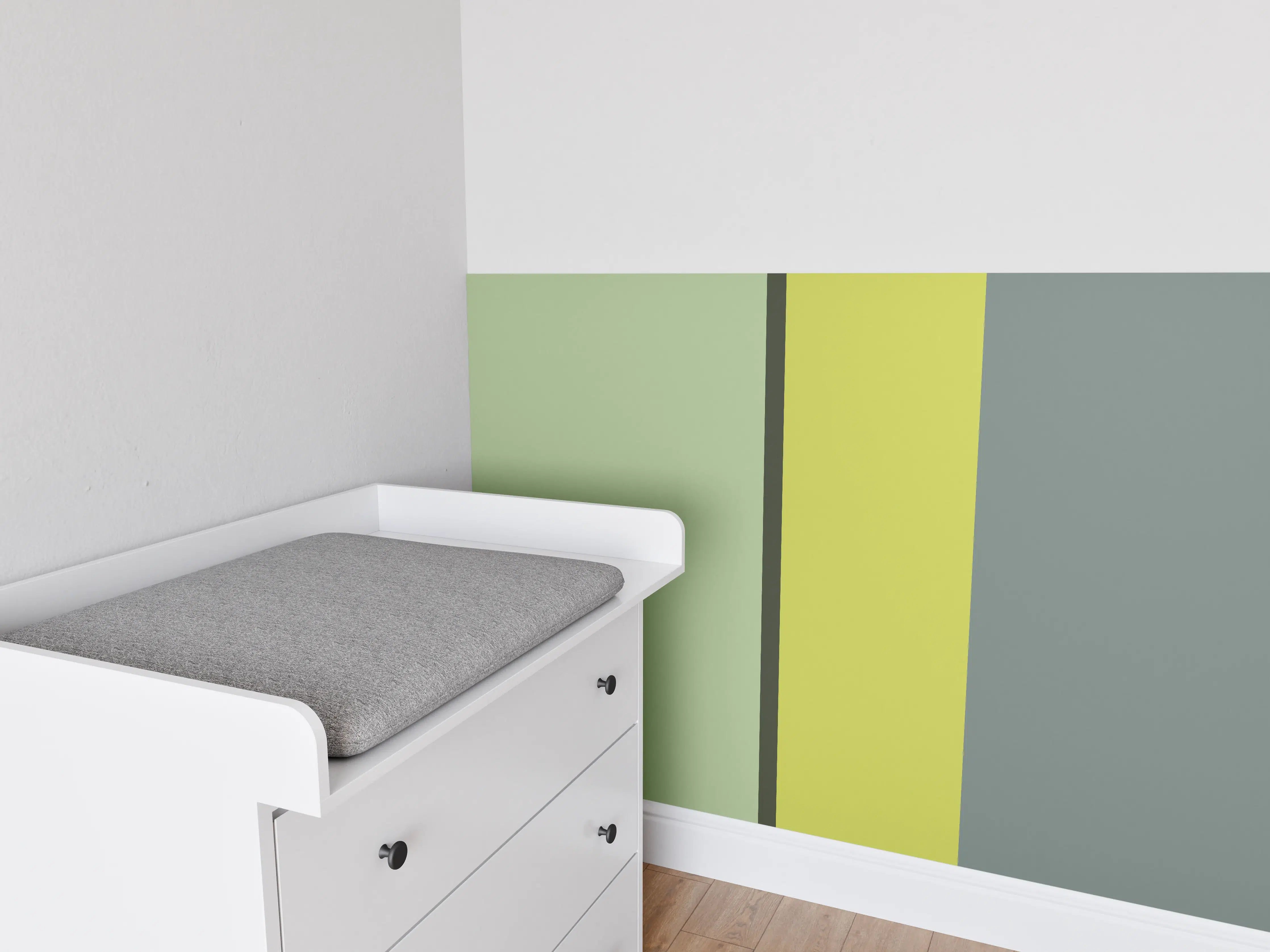 Babyzimmer Wandgestaltung - The Greens - Vertical - Matcha