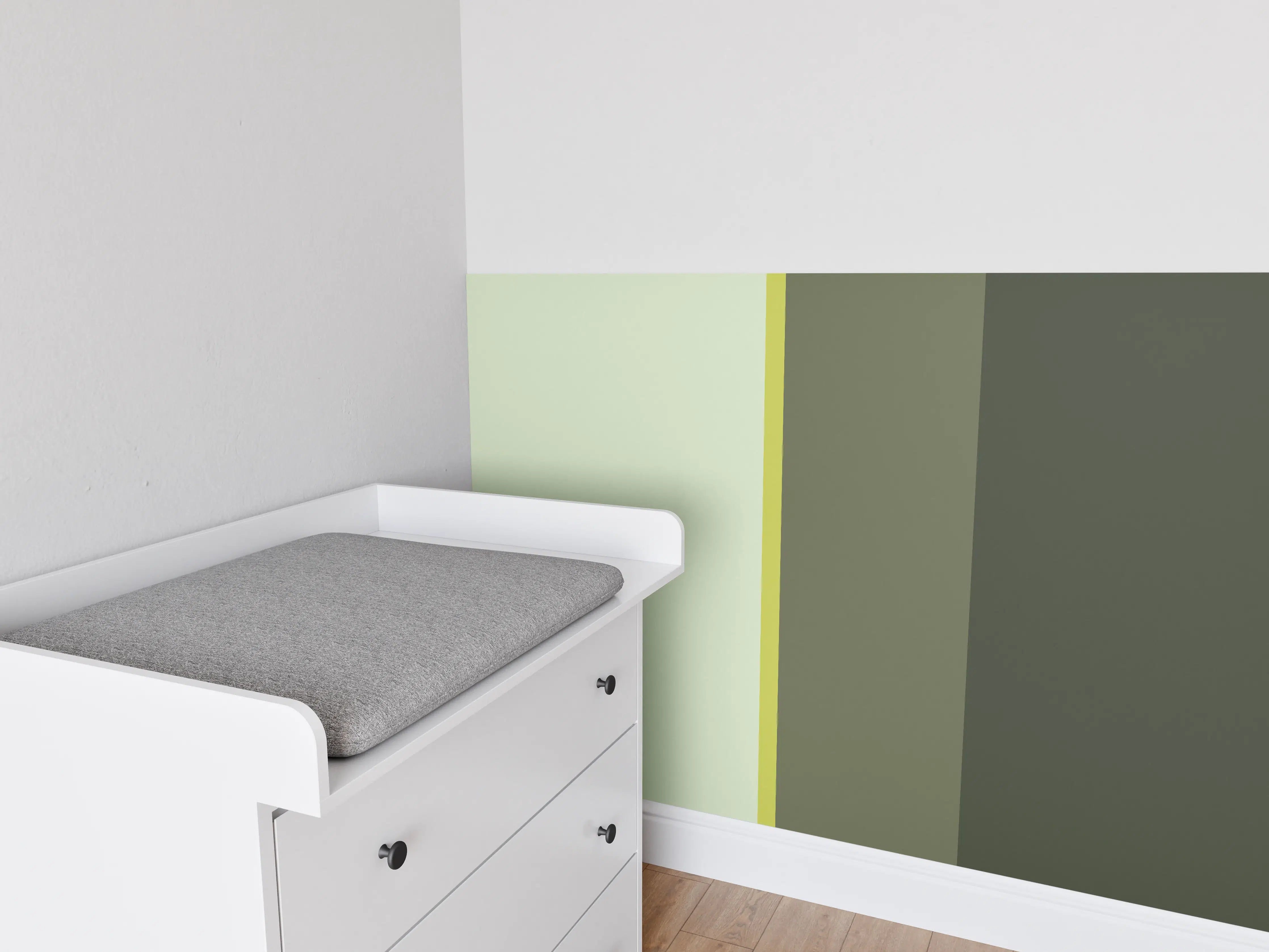 Babyzimmer Wandgestaltung - The Greens - Vertical - Olive