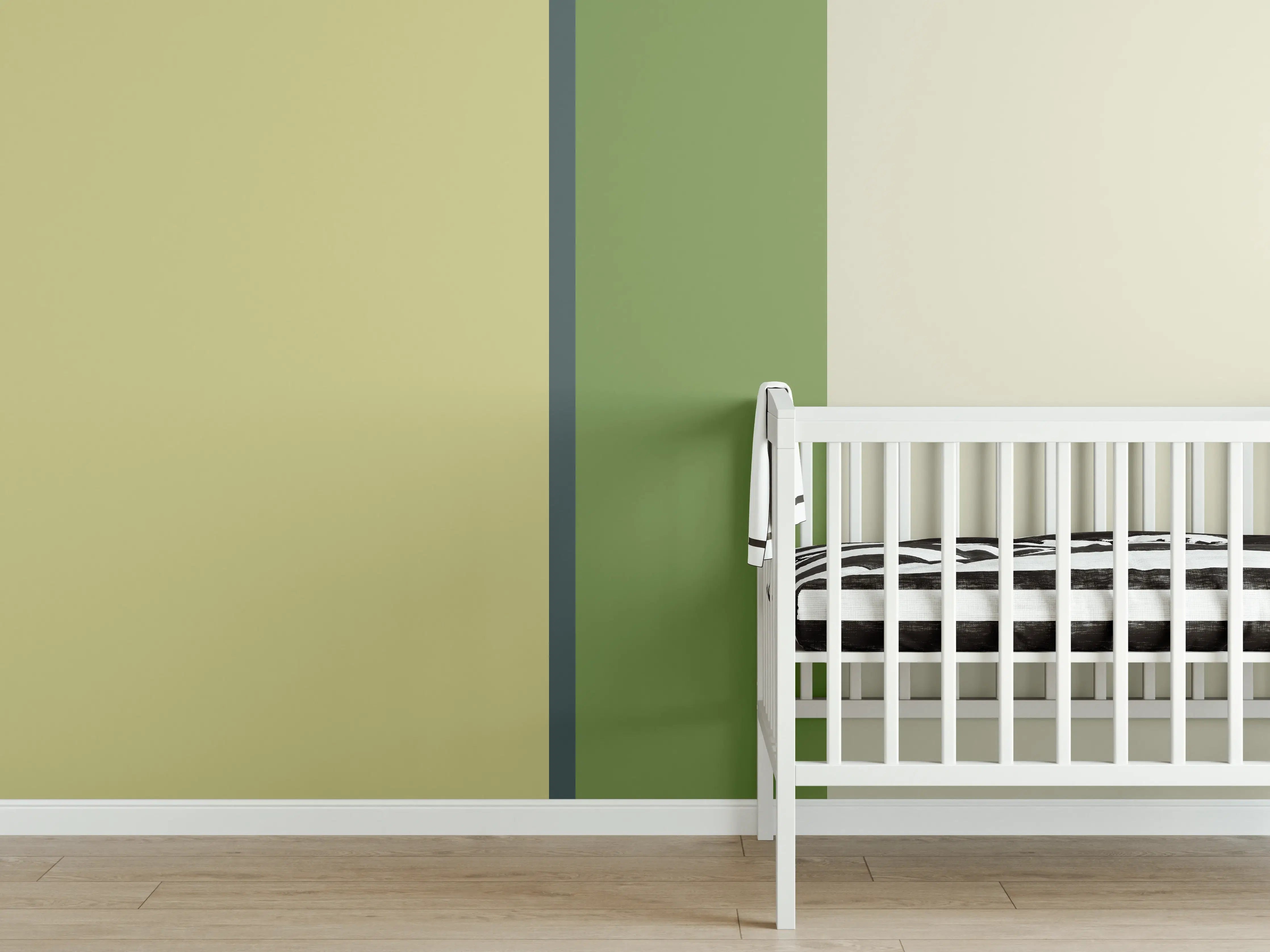 Babyzimmer Wandgestaltung - The Greens - Vertical - Pistachio