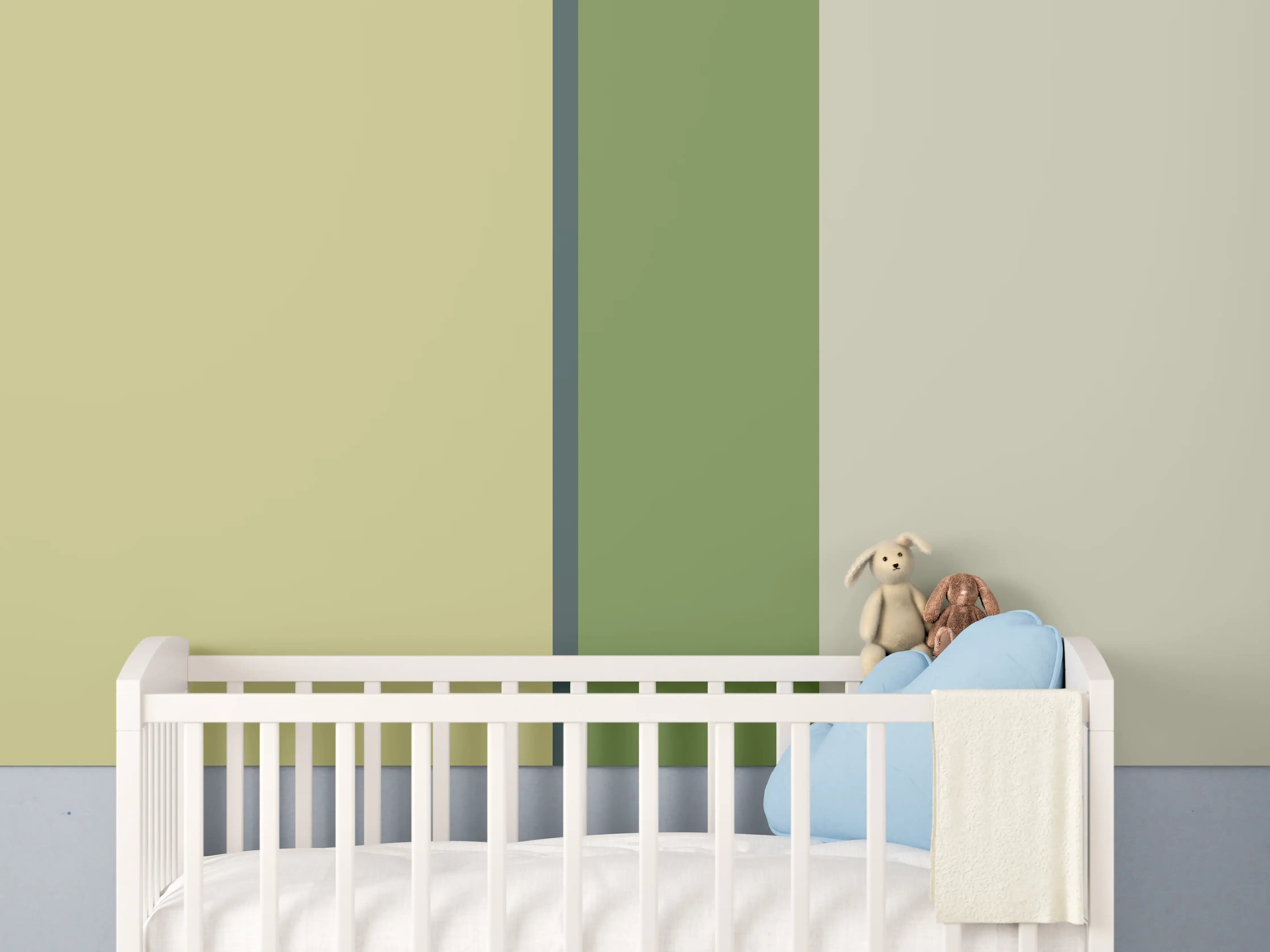 Babyzimmer Wandgestaltung - The Greens - Vertical - Pistachio